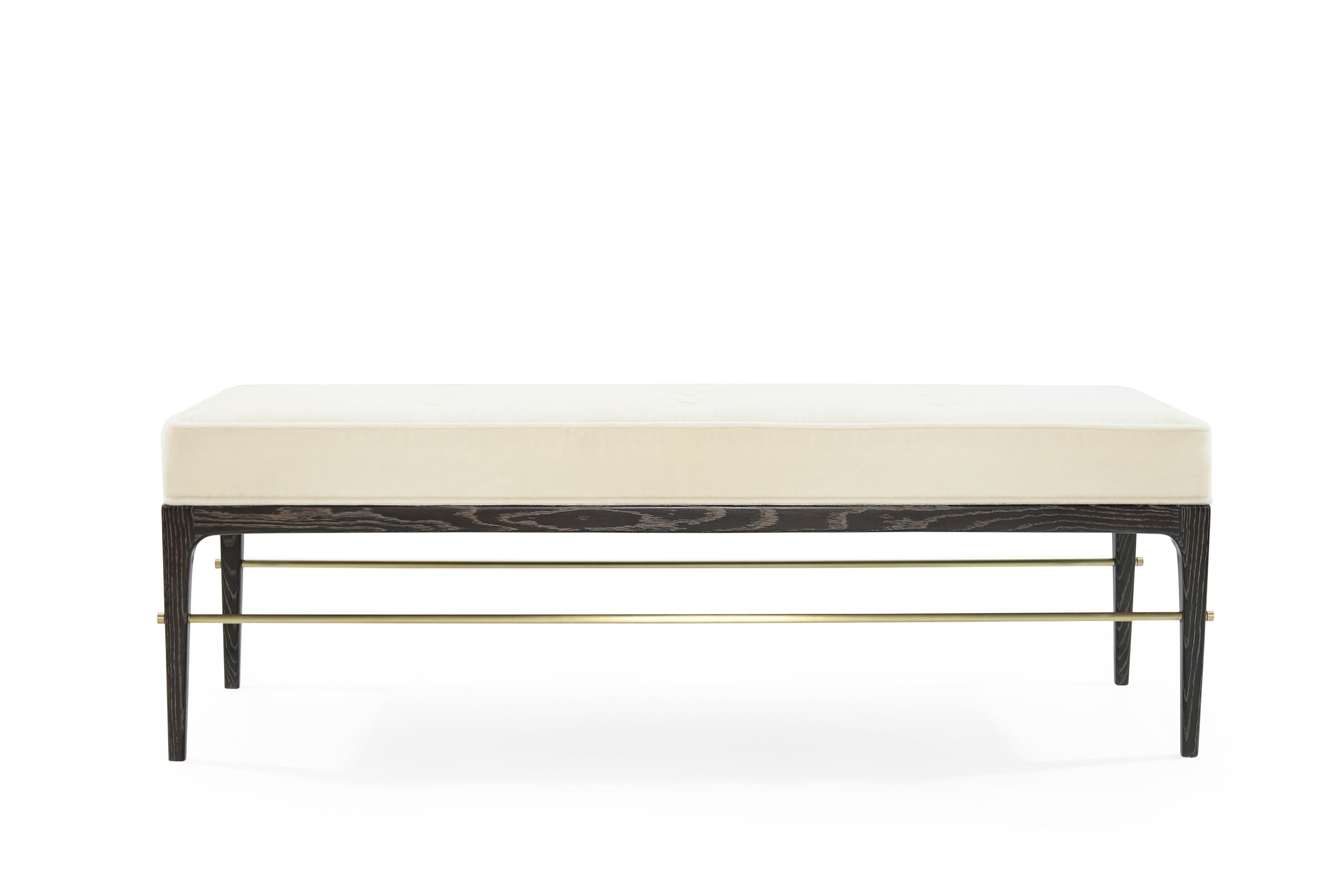 Linear Bench in Black Ceruse Series 48 by Stamford Modern In New Condition For Sale In Westport, CT