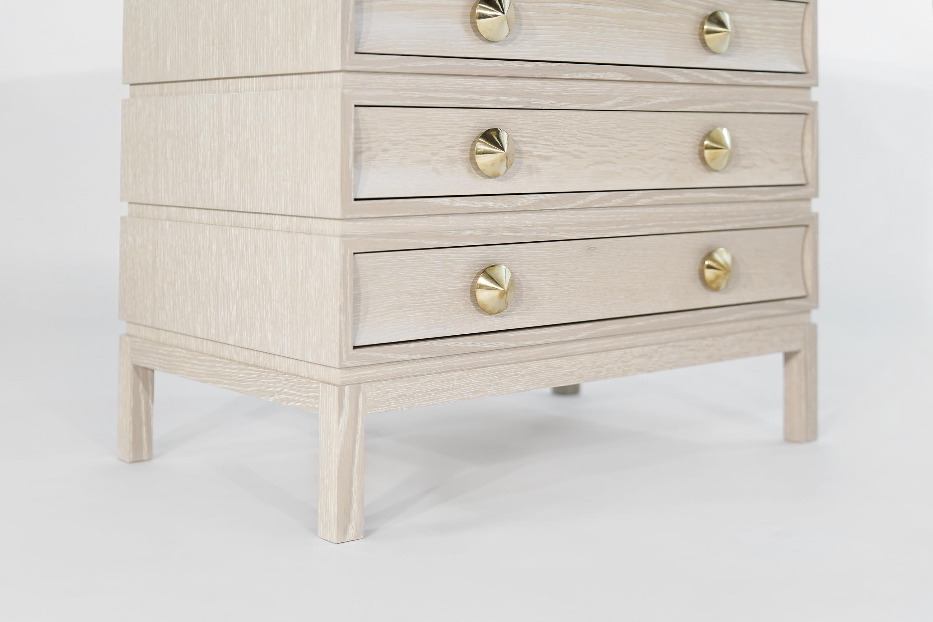 Stacked Chests of Drawers in Limed Oak For Sale 1