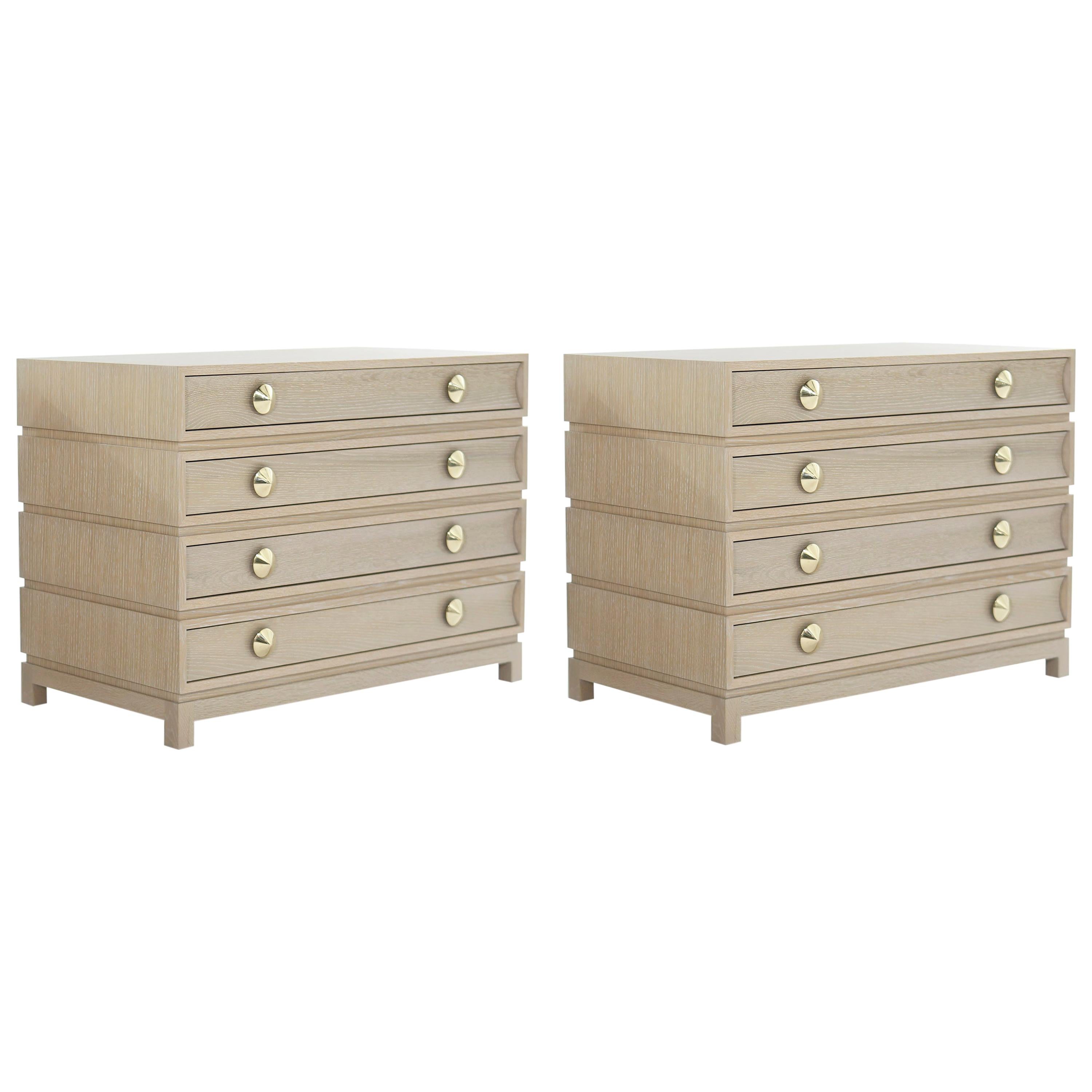 Stamford Modern's Stacked Commodes in Cerused Oak
