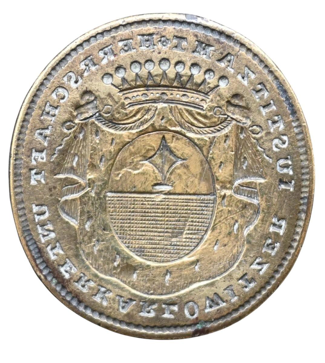 Sigillo con stemma nobiliare, XVIII secolo In condizioni deteriorate in vendita a Bilzen, BE