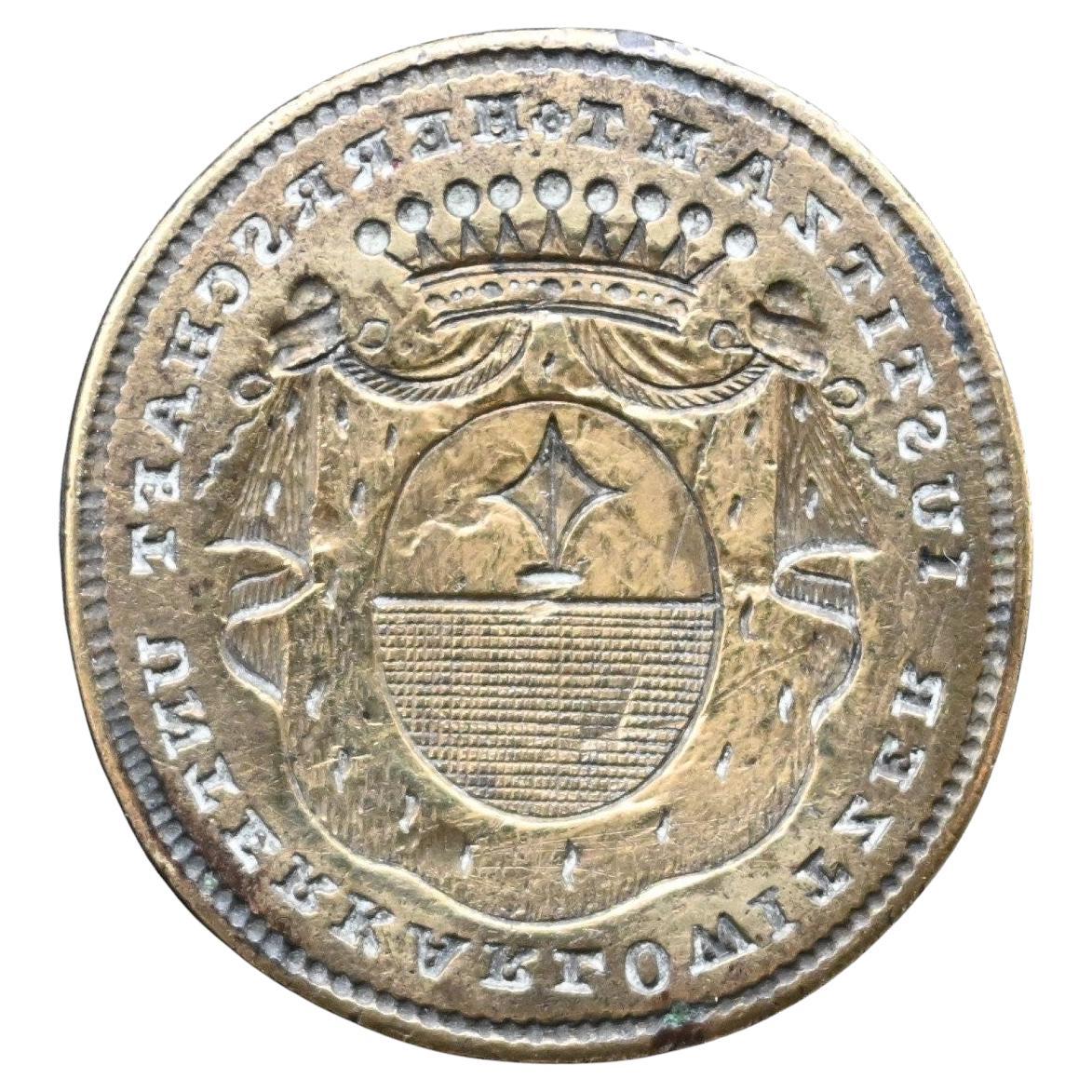 Stamp Seal With Noble Blazon Coat Of Arms, 18th century