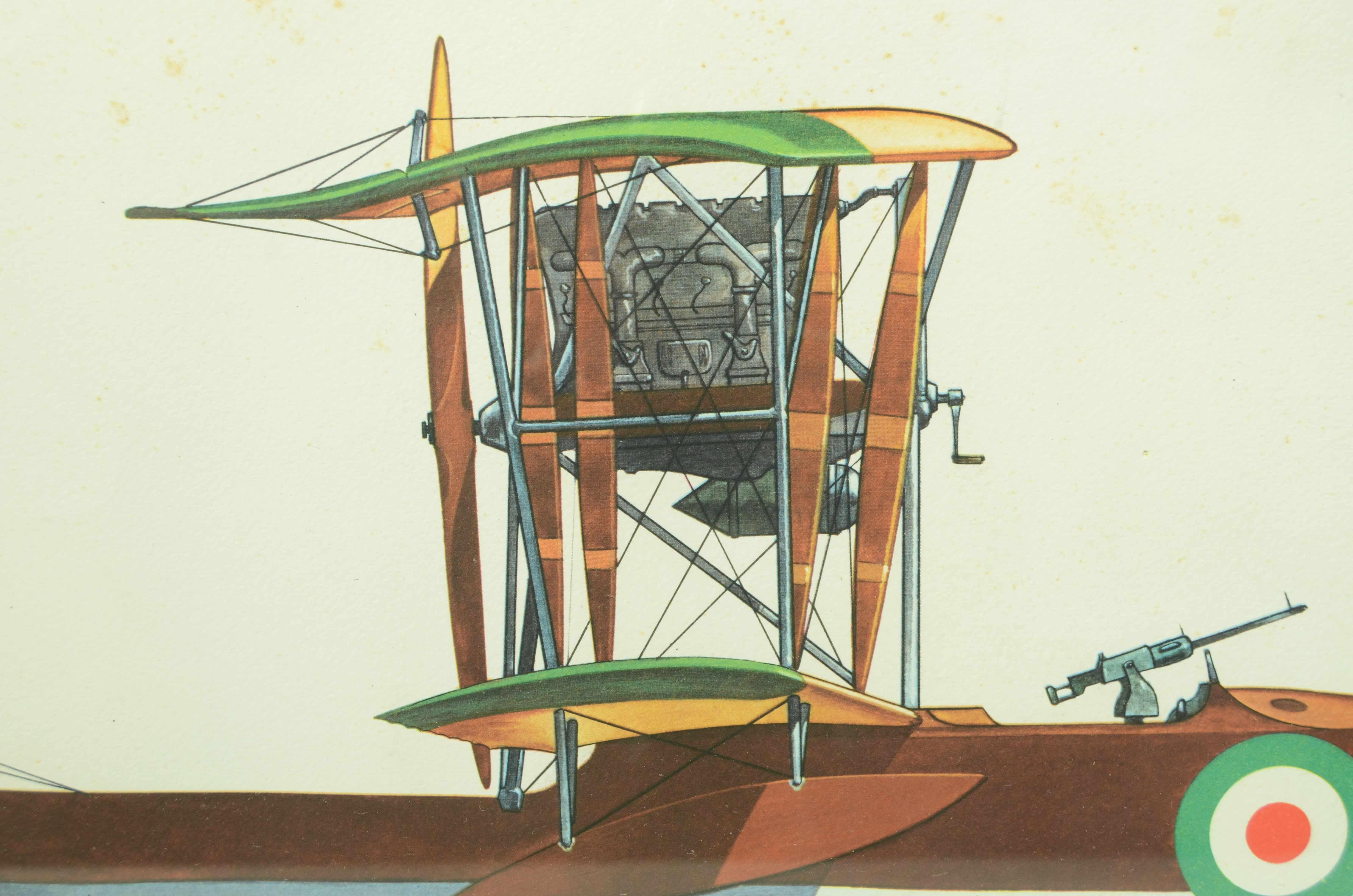 1950 color print of single-engine Macchi L3 hydrocracker Macchi-Nieuport Varese For Sale 5
