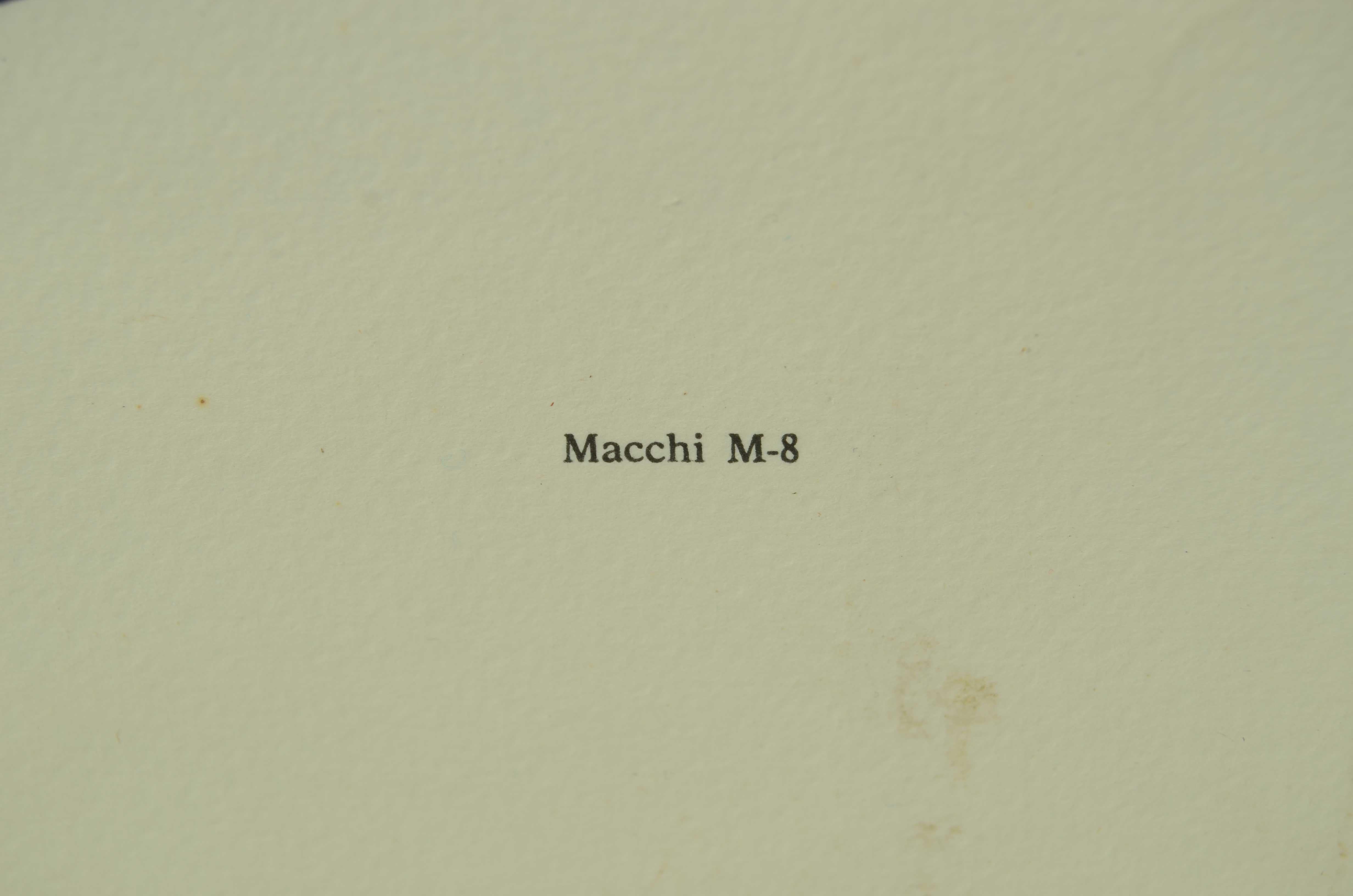 1950 color print of a Maccchi M 8 single-engine hydro reconnaissance bomber For Sale 1