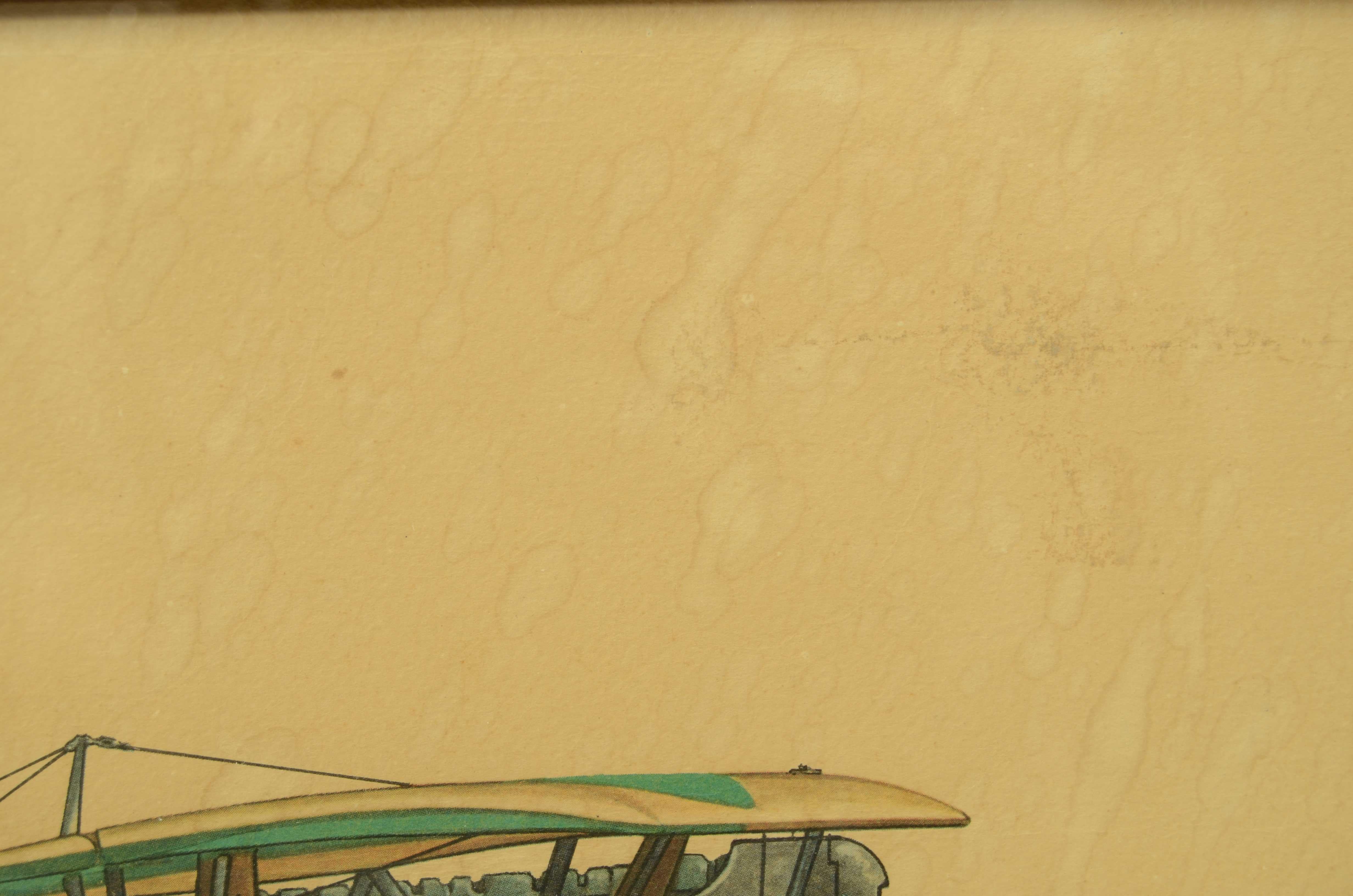 Stampa a colori 1950 raffigurante idrocaccia Macchi M5 Macchi-Nieuport Varese in vendita 5