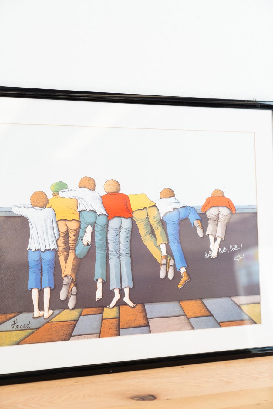 Colorful print: Children climbing, 2000 In Excellent Condition For Sale In Manzano, IT