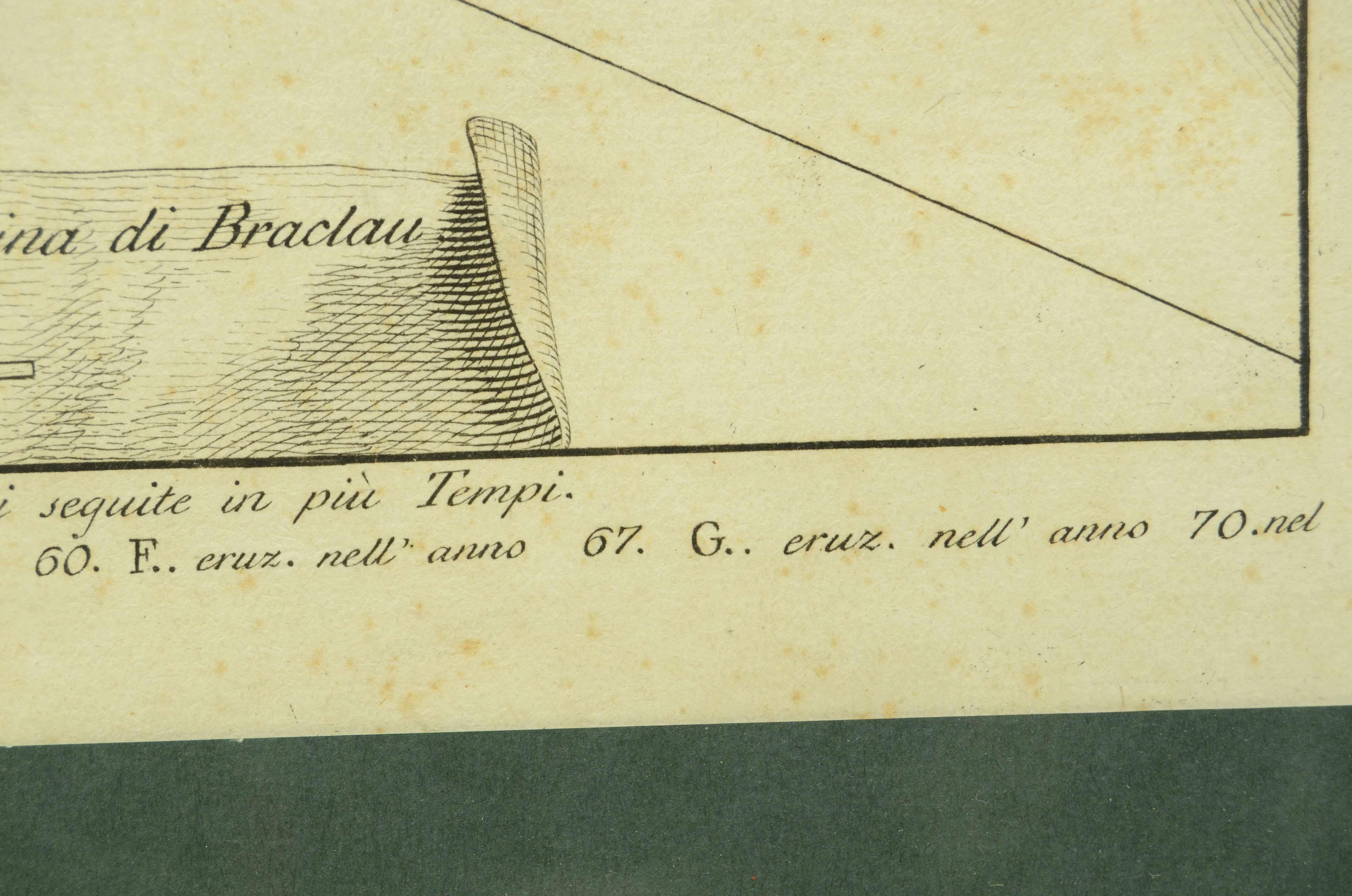 Stampa fine XVIII secolo raffigurante le eruzioni vulcaniche del Vesuvio in vendita 9