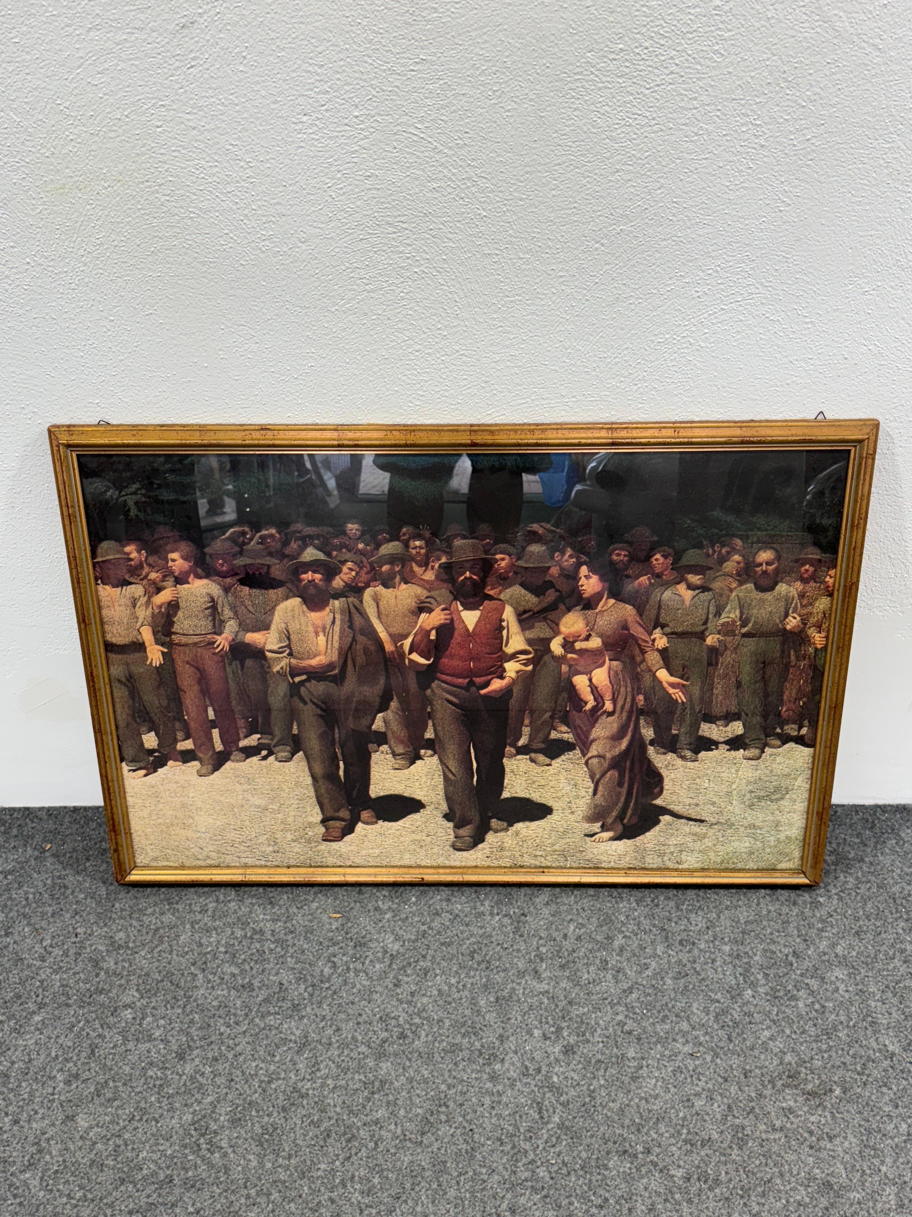 stampa IL QUARTO STATO di Giuseppe Pellizza da Volpedo (1901).


Misure:

Altezza 61 cm

Larghezza 89 cm


Stampa su carta


In buone condizioni conservative, presenti segni del tempo dovuti all’utilizzo e all’età. (Vedi foto)