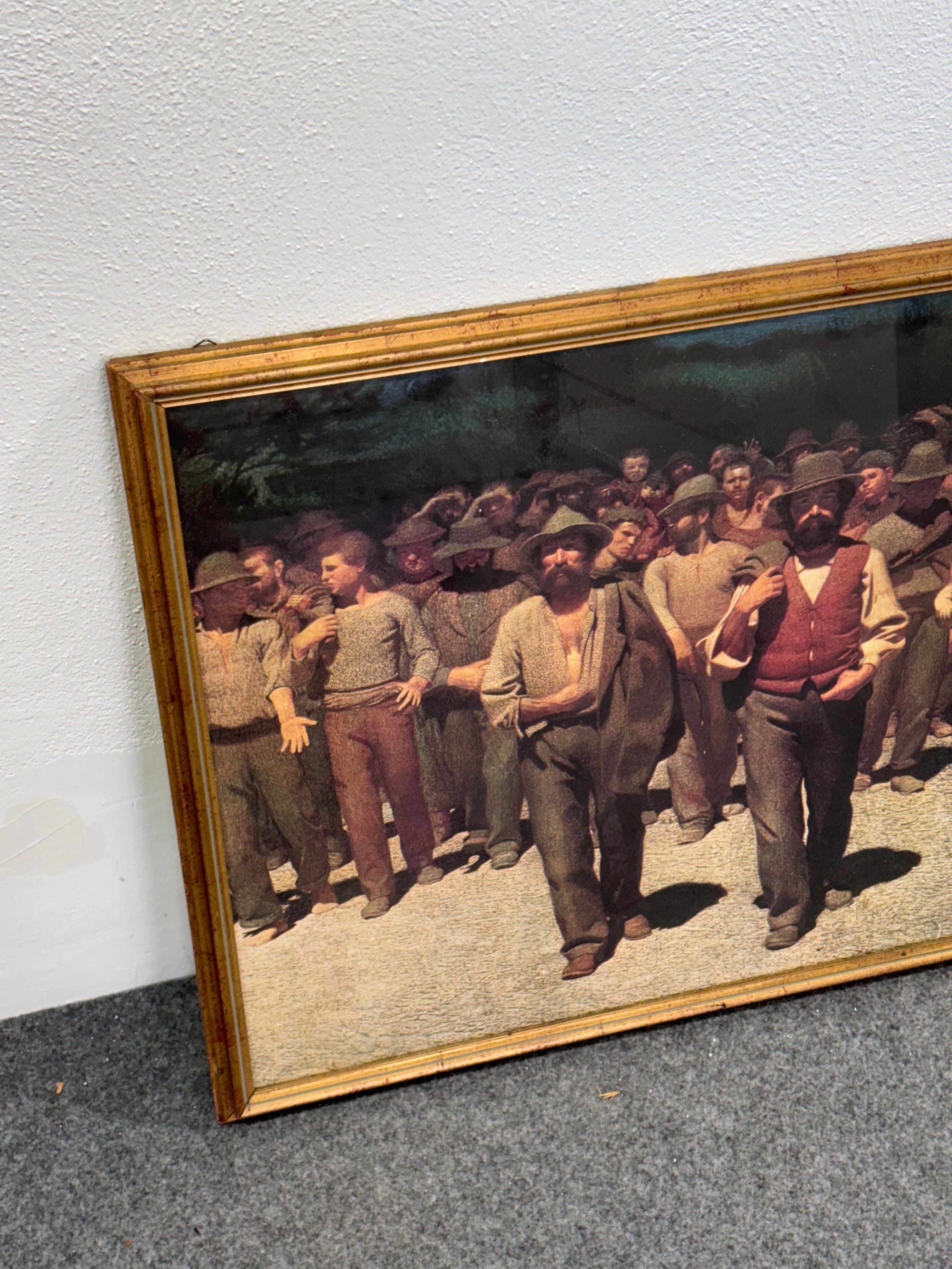 Early 20th Century stampa IL QUARTO STATO di Giuseppe Pellizza da Volpedo (1901) in vendita