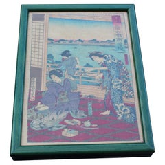 Stampa Toyohara Chikanobu Giappone Xilografia 1880