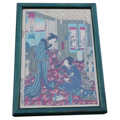 Stampa Toyohara Chikanobu Giappone Xilografia 1880
