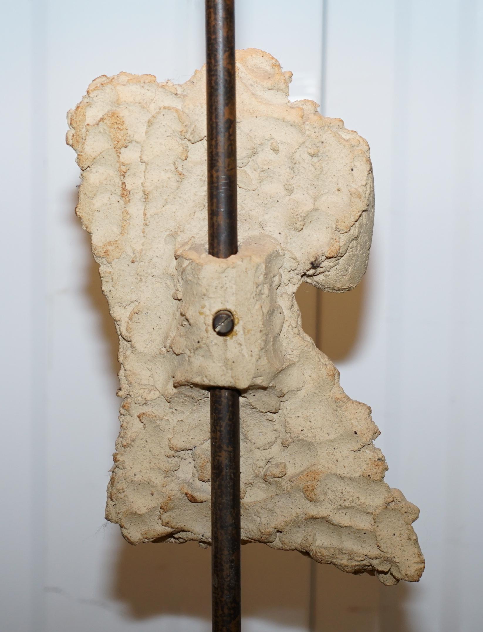 Stamped Atelier Michel Cayla Stone Torso Bust of Male Converted into Table Lamp 2