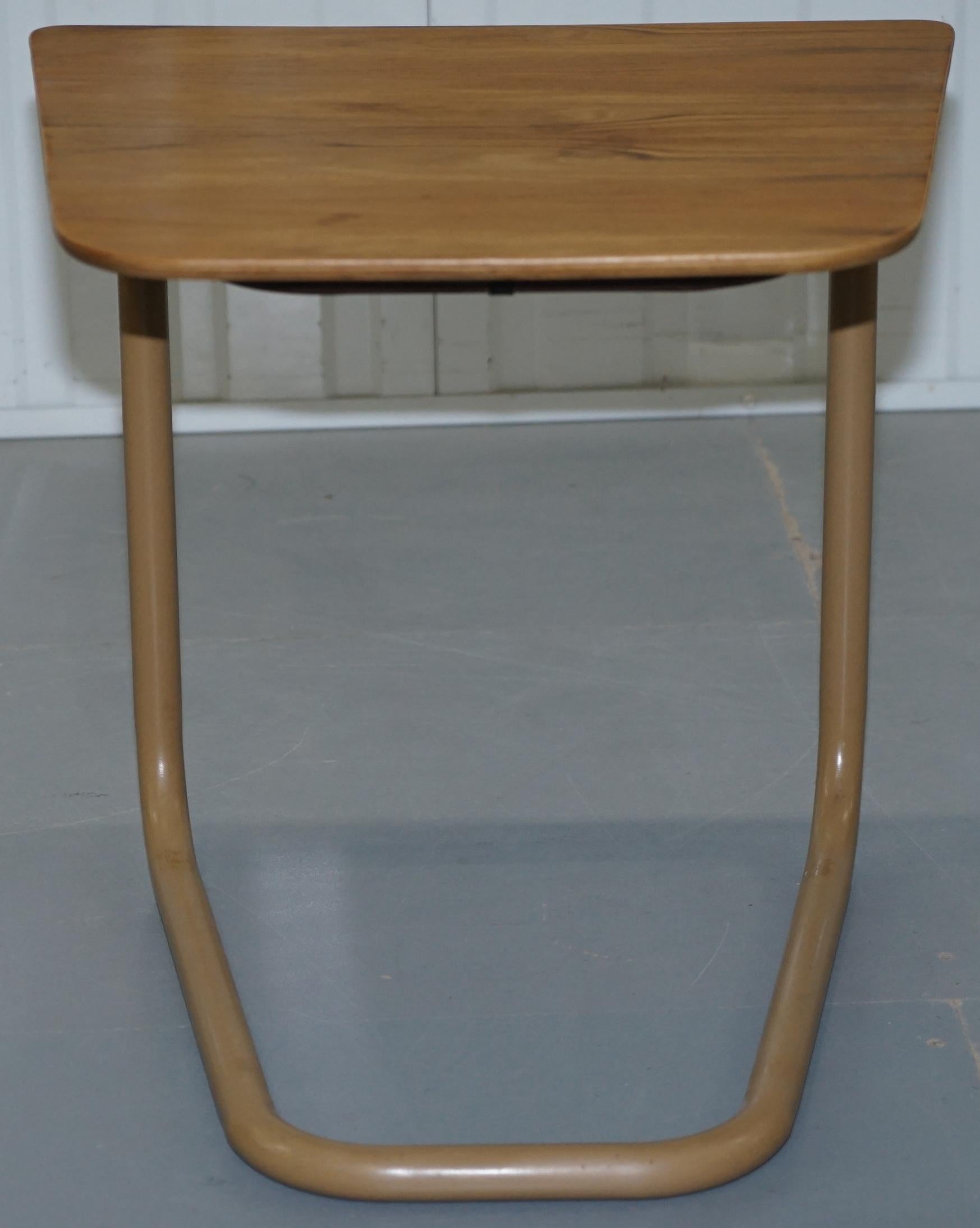 Wood Stamped by Appointment to H.M the Queen & King George VI Height Adjustable Table