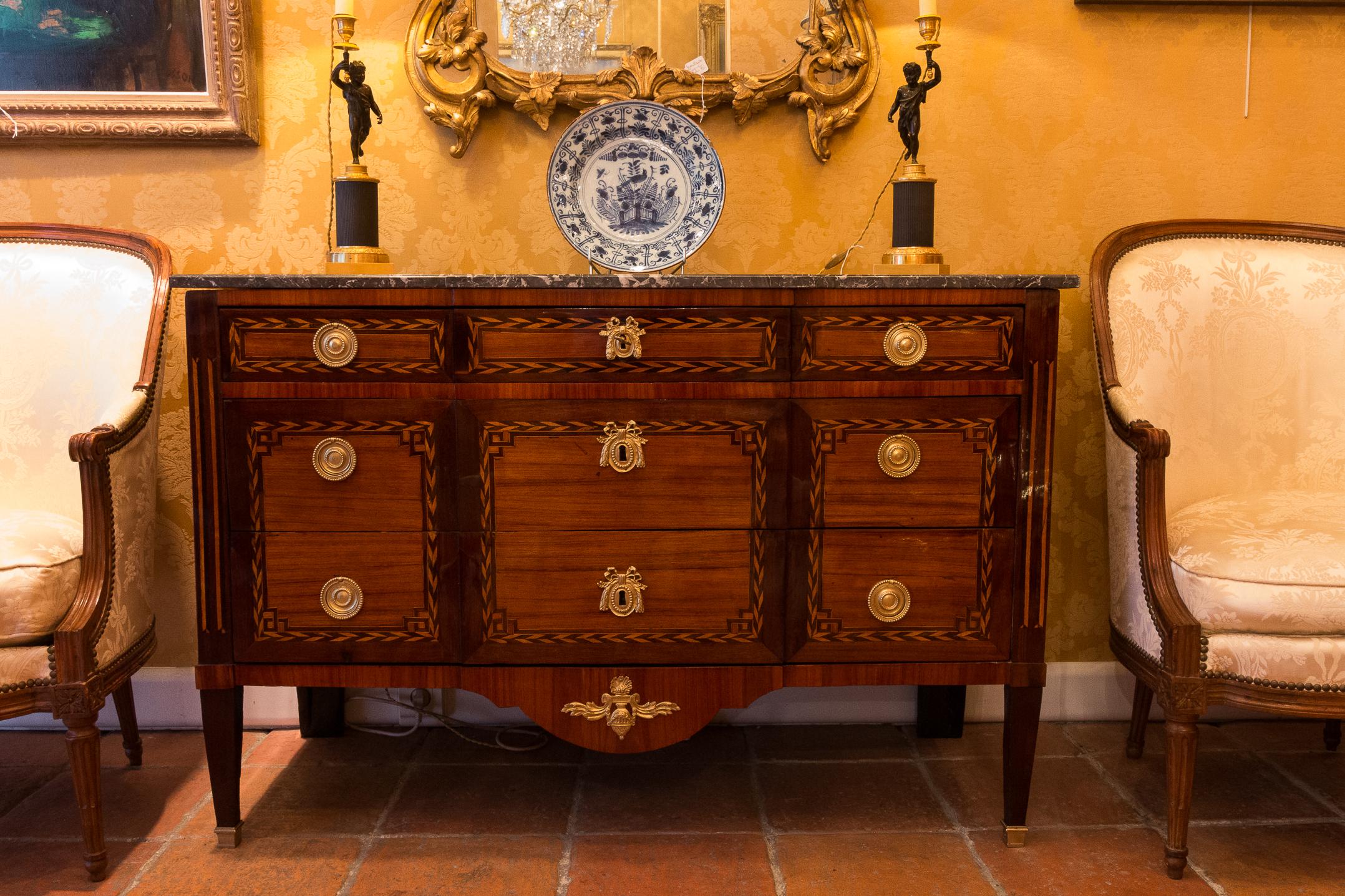 Stamped by Jean Caumont French Louis XVI Period Commode, circa 1775-1780 For Sale 9