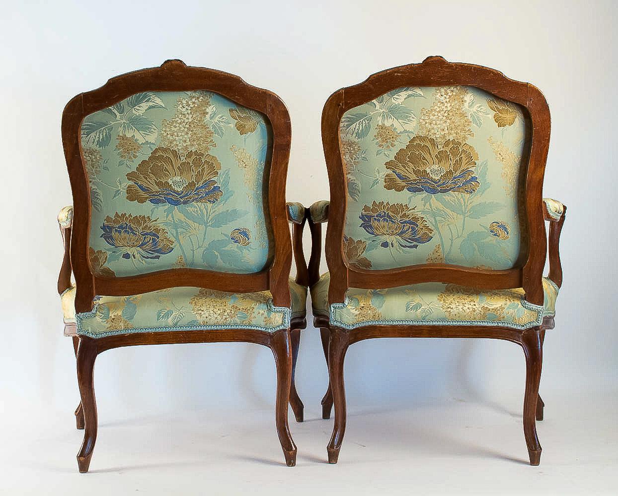 Stamped by Louis Delanois Louis XV Period Pair of Large Armchairs, circa 1765 4