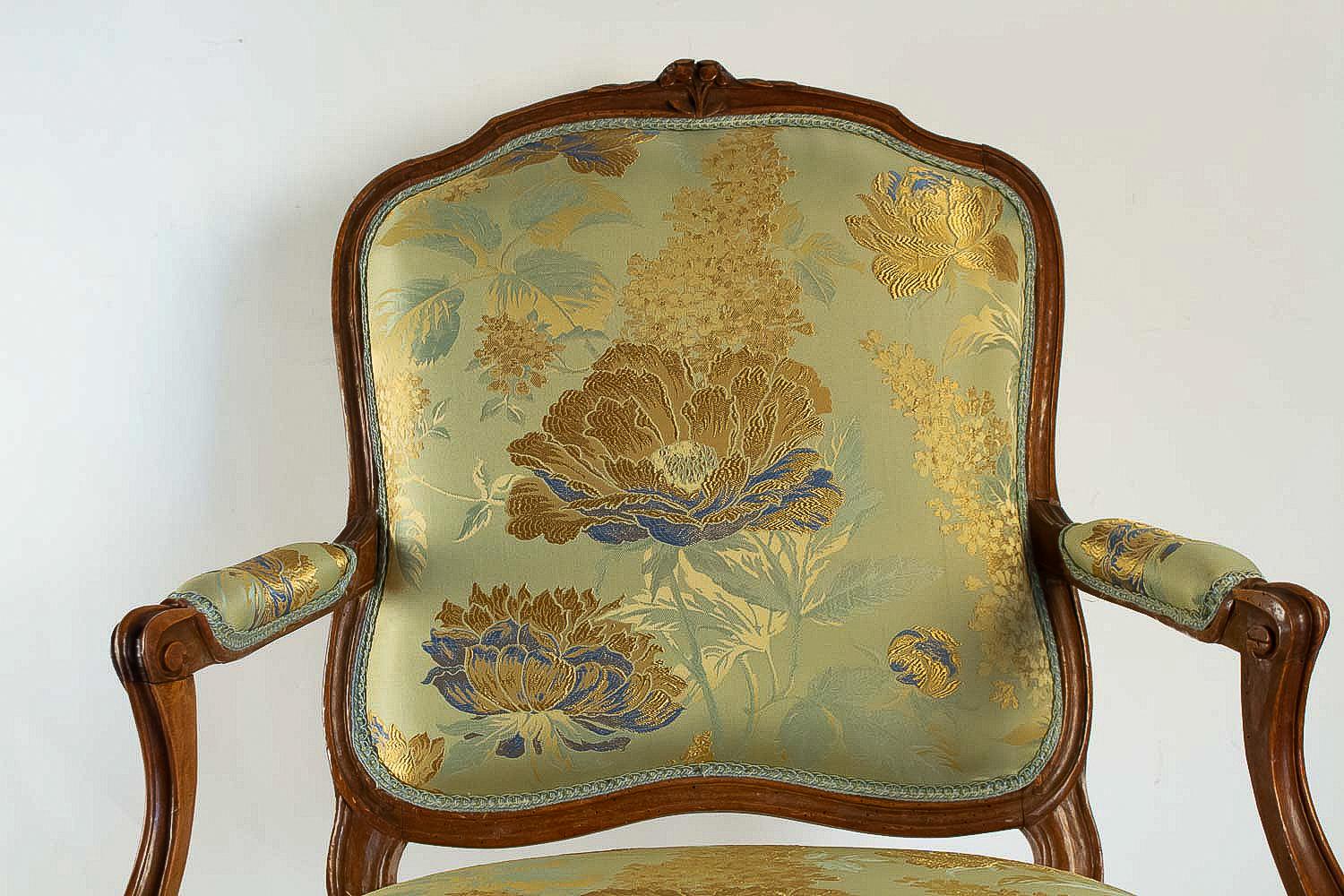 18th Century Stamped by Louis Delanois Louis XV Period Pair of Large Armchairs, circa 1765