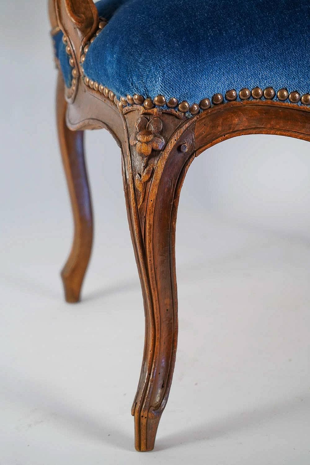 Stamped by Louis Delanois, Set of Six Louis XV Period Large Armchairs circa 1765 3