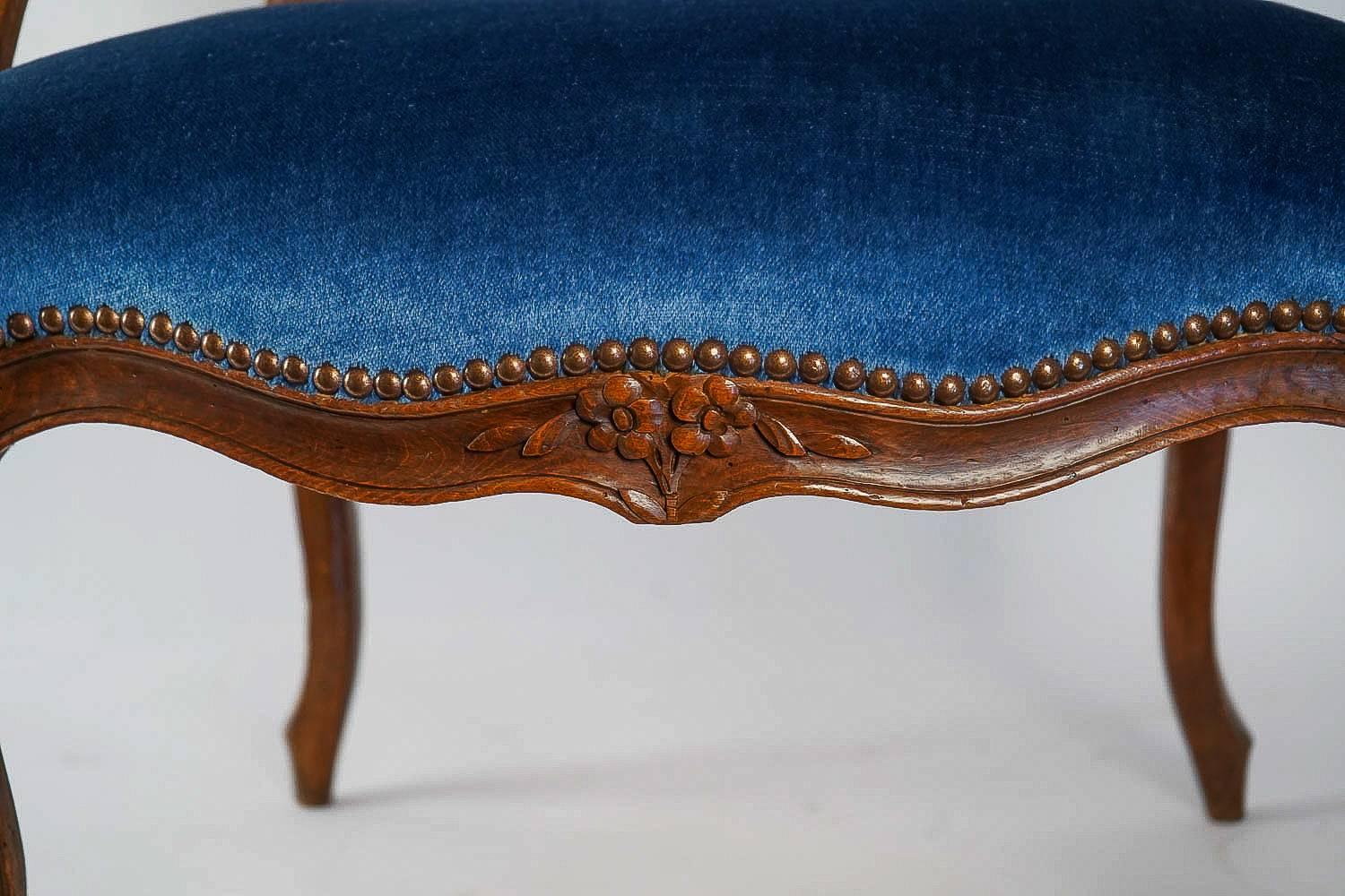 Stamped by Louis Delanois, Set of Six Louis XV Period Large Armchairs circa 1765 4