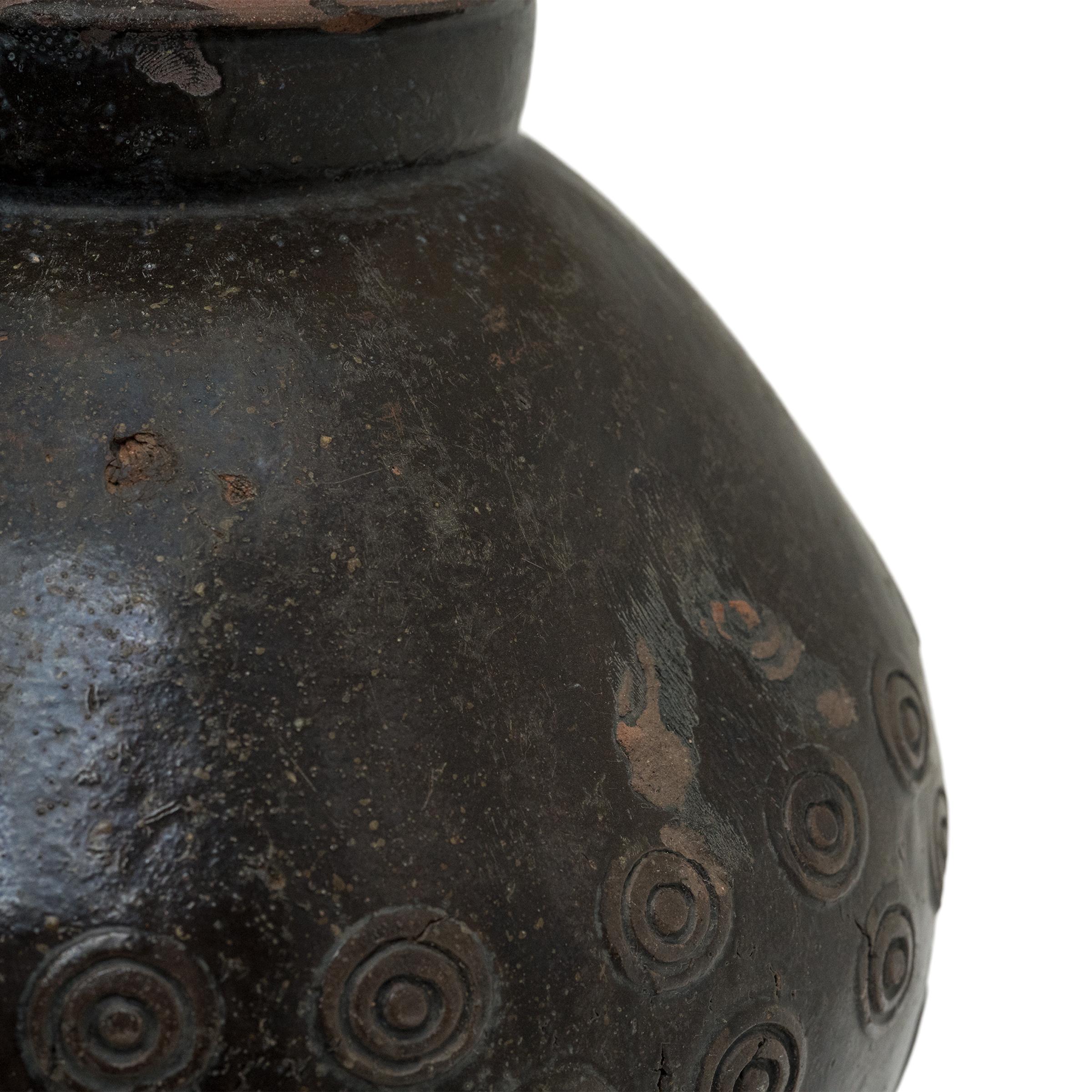Glazed Stamped Chinese Yunnan Pot, c. 1800