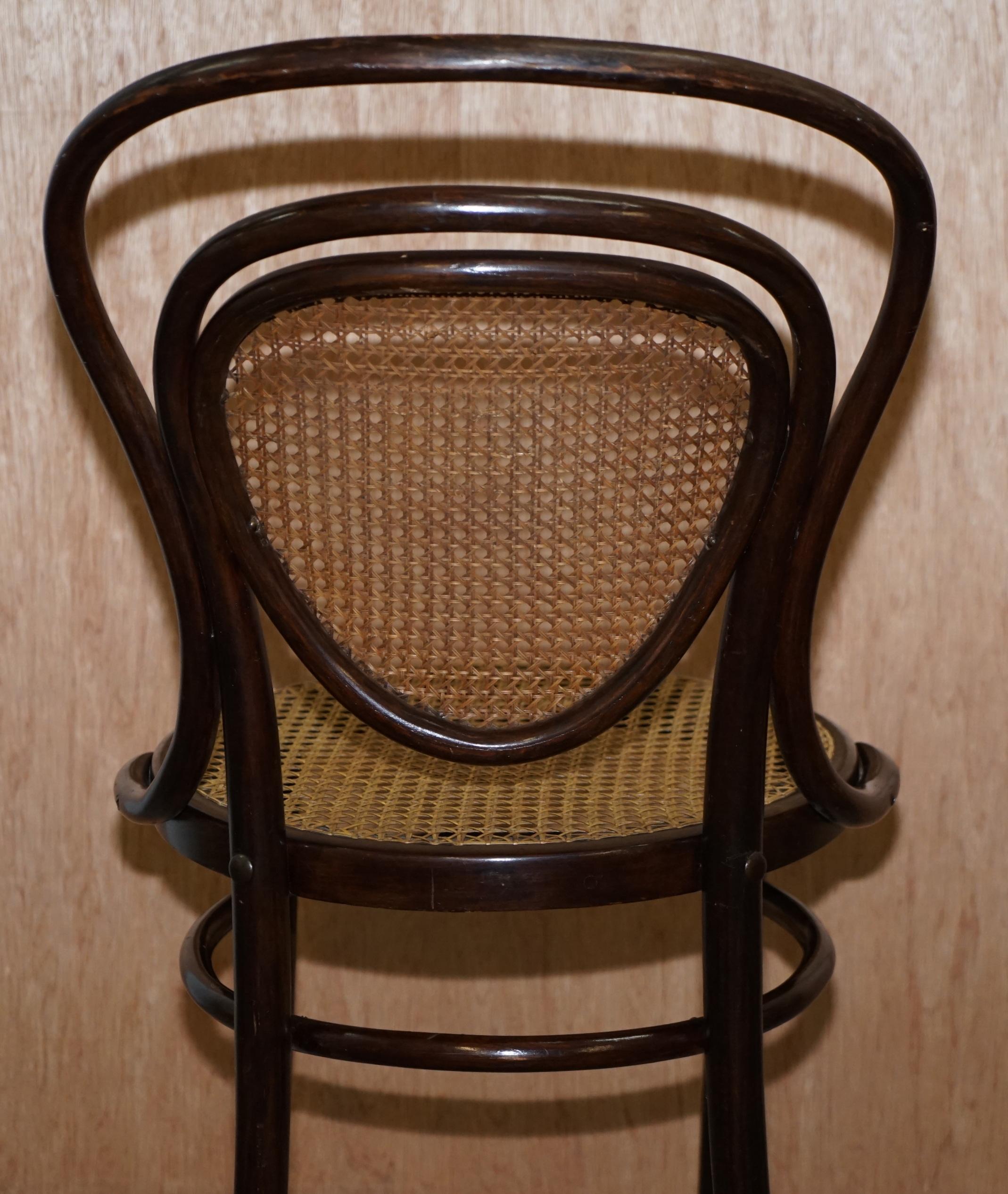 Beech Stamped circa 1890 J&J Jacob & Josef Kohn Bentwood Bergere Armchair Part Suite For Sale