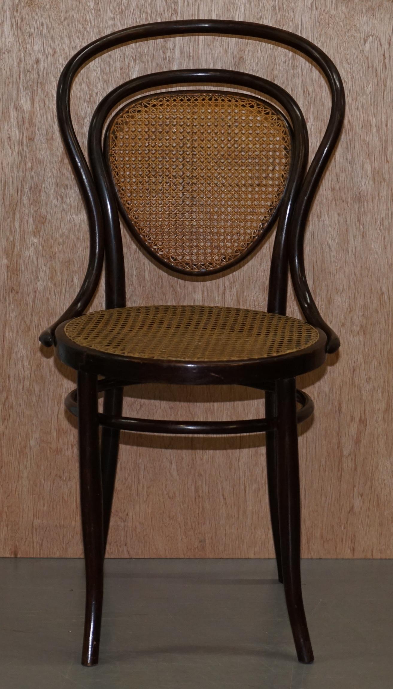 Gestempelt um 1890 J&J Jacob & Josef Kohn Bentwood Bergere Armchair Part Suite (Österreichisch) im Angebot