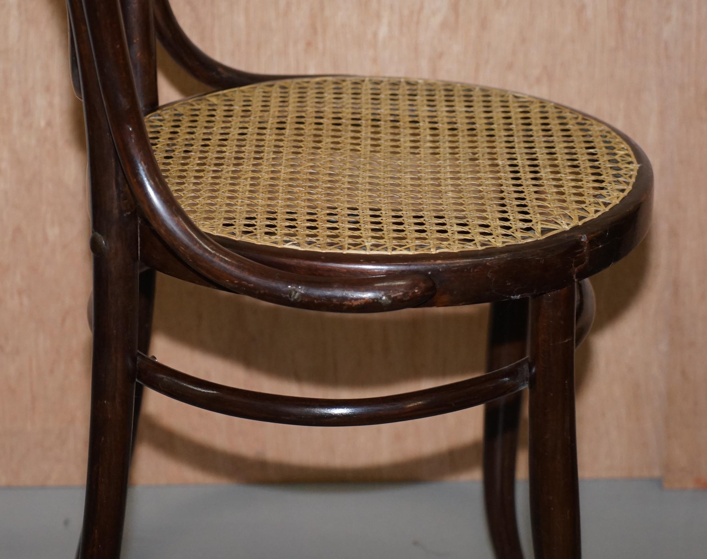 Hand-Crafted Stamped circa 1890 J&J Jacob & Josef Kohn Bentwood Bergere Armchair Part Suite For Sale