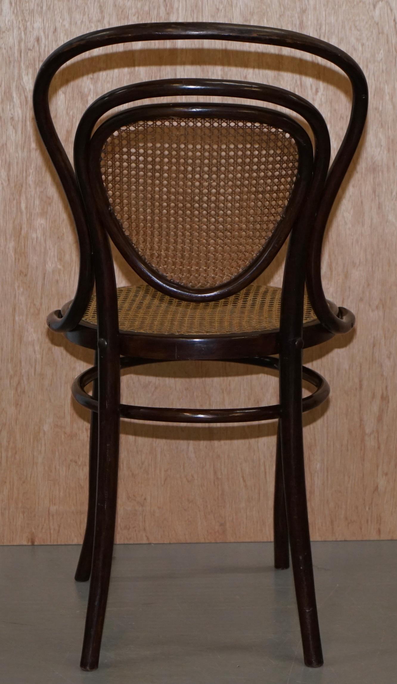 Sello circa 1890 J&J Jacob and Josef Kohn Bentwood Bergere Sillón Parte Suite en venta 1