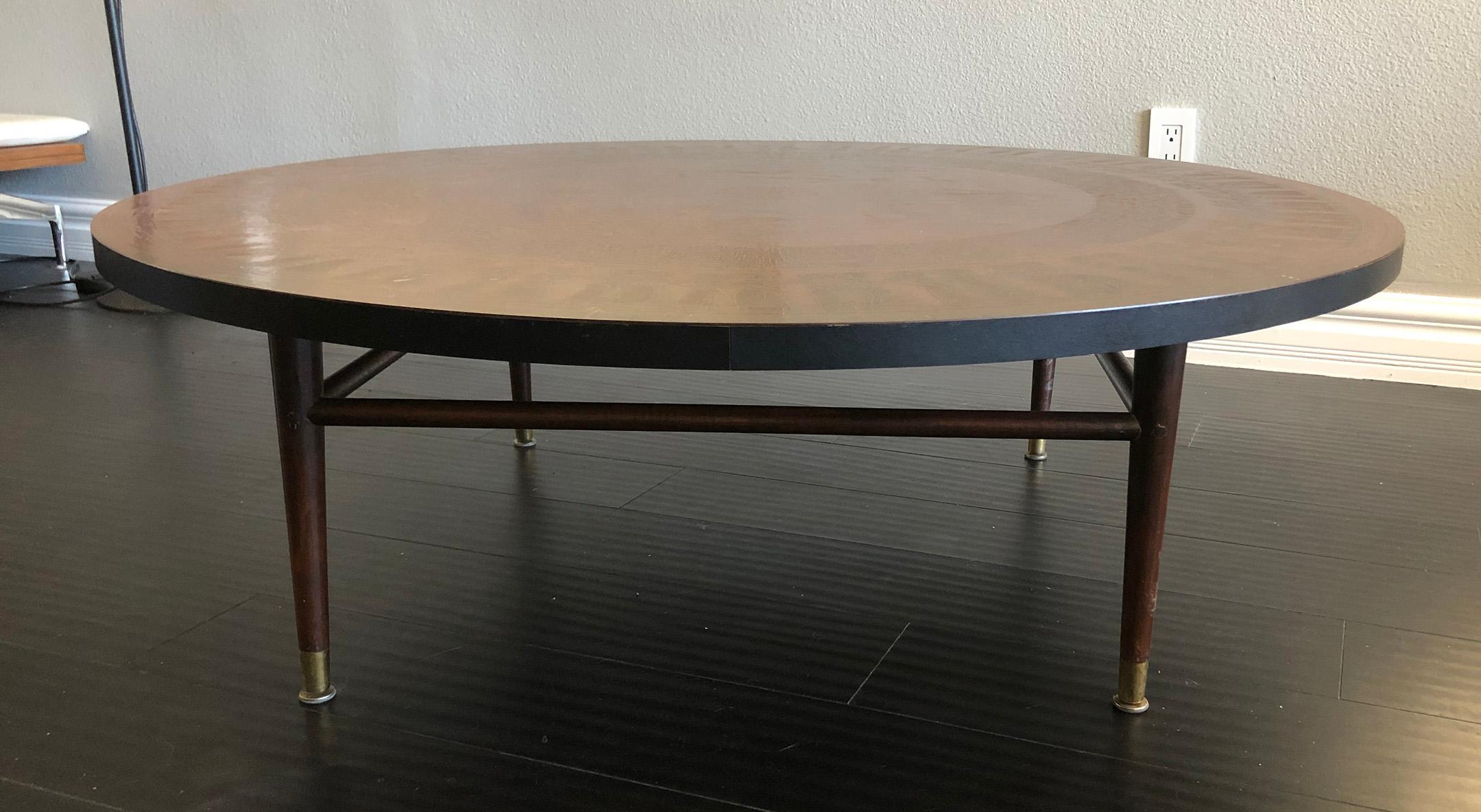 Mid-Century Modern Stamped Copper Egyptian Revival Coffee Table by Vad Trevarefabrikk, 1960s