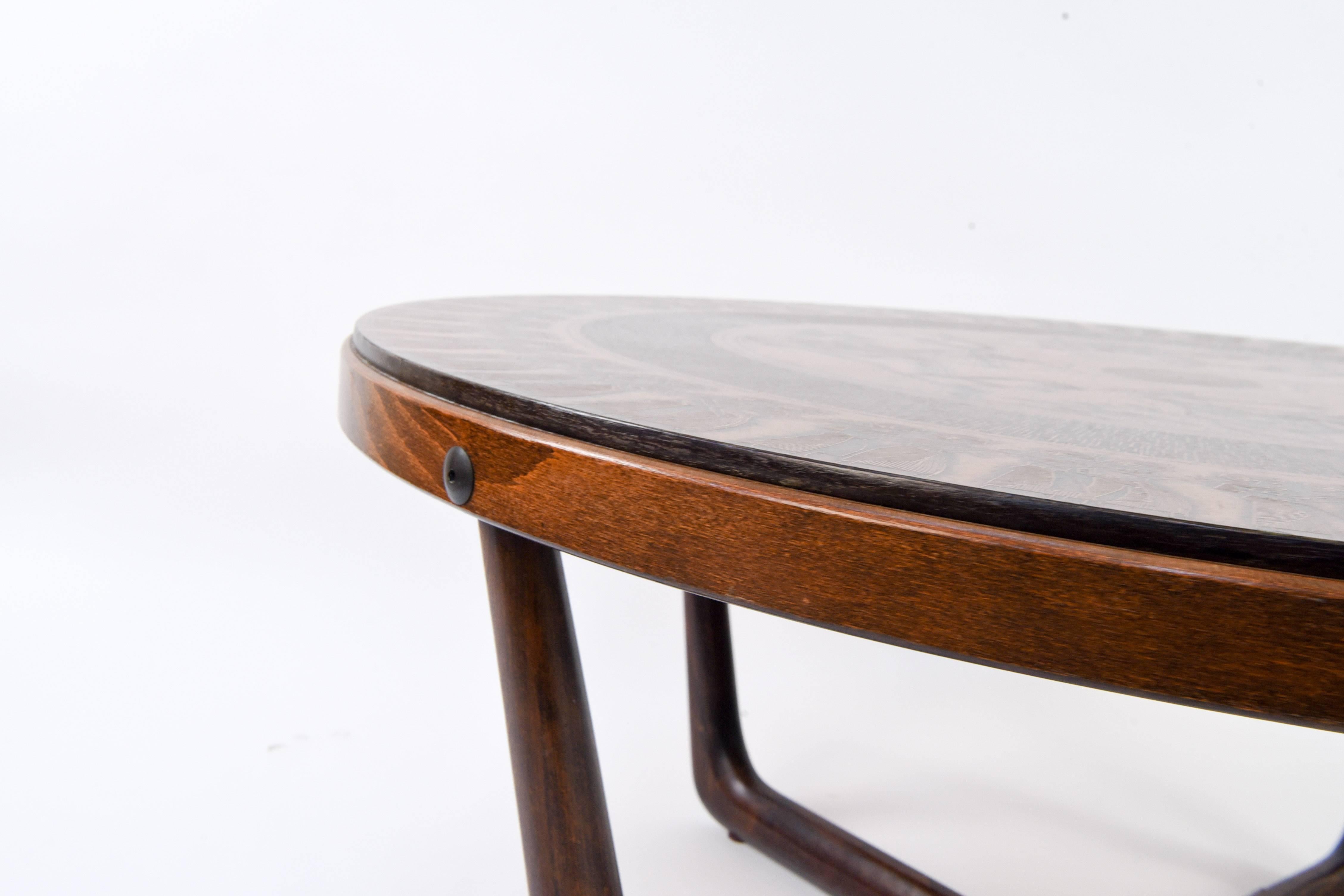 Fin du 20e siècle Table basse à thème égyptien de Vad Trevare, Norvège, années 1960