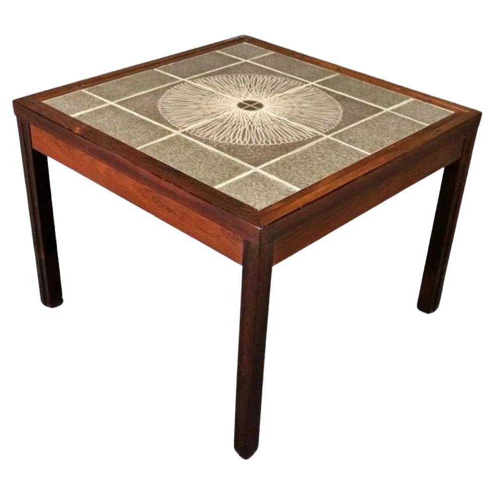 Stamped Danish End Table by Kvalitet For Sale