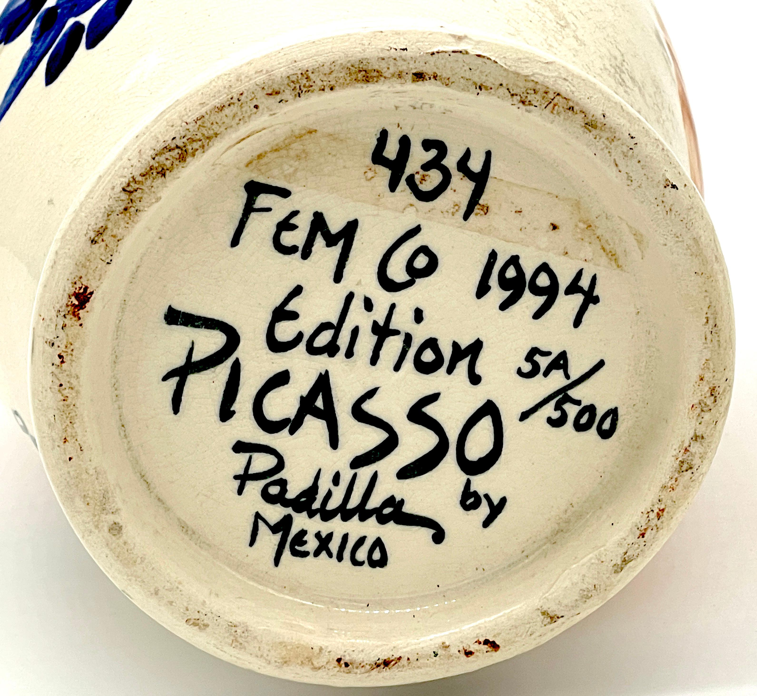 Pichet « Chope Visage » en poterie de Padilla Picasso, estampillé en vente 1