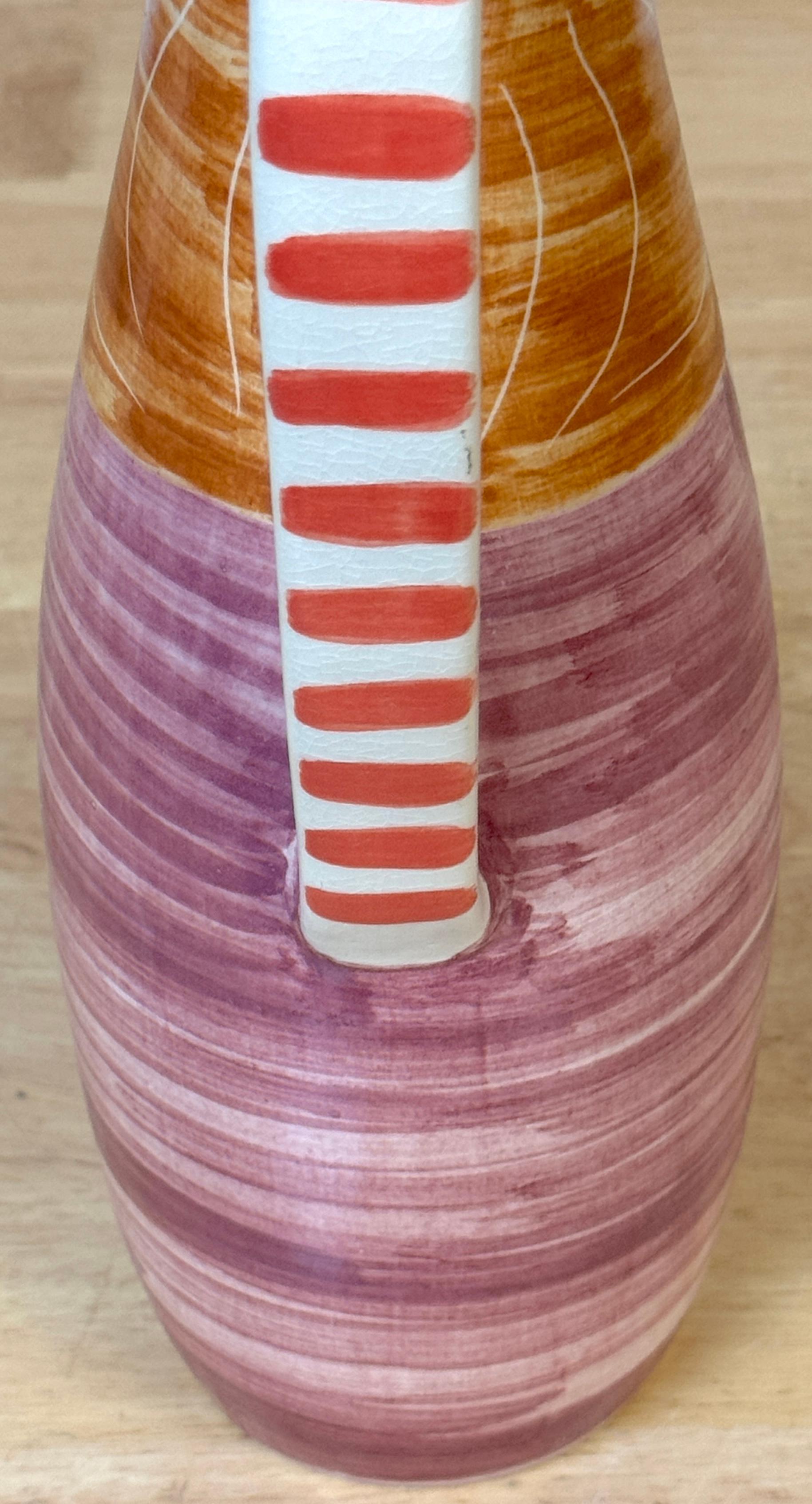 Stamped Edition Padilla Picasso Pottery Handled Portrait Vase For Sale 4