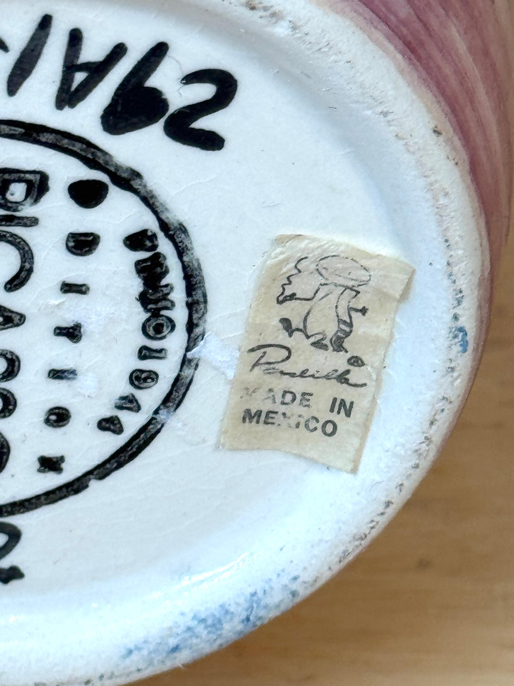 Stamped Edition Padilla Picasso Pottery Handled Portrait Vase For Sale 8