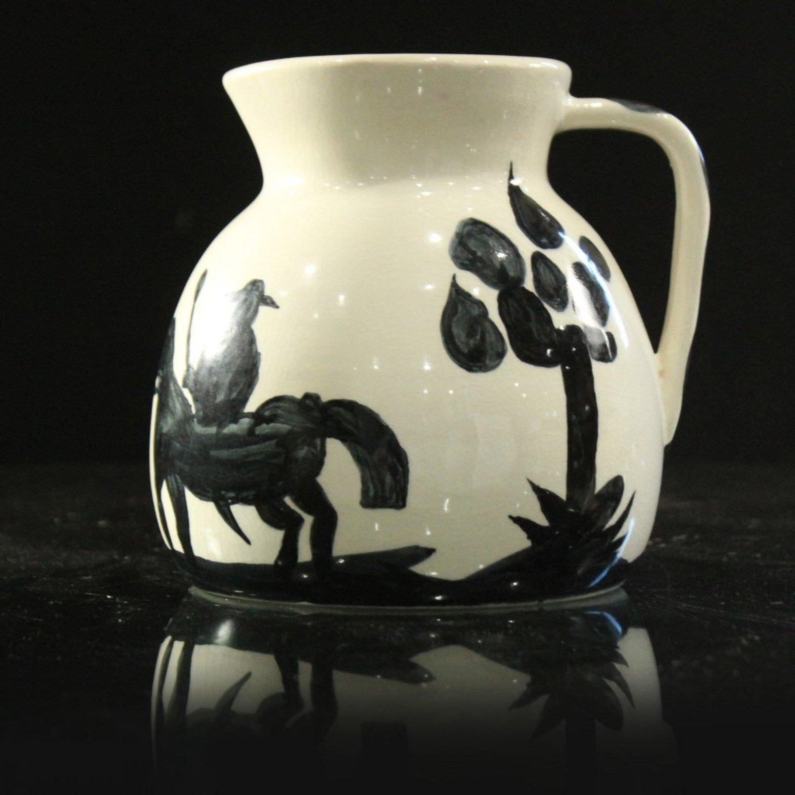 Stamped Edition Padilla Picasso pottery pitcher, Taureau et picador (A. R. 369)
numbered 11A/100and Shape #369, FEM CO 1994.



 