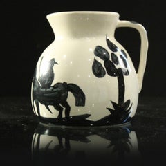 Stamped Edition Padilla Picasso Pottery Pitcher, Taureau et Picador (A. R. 369)