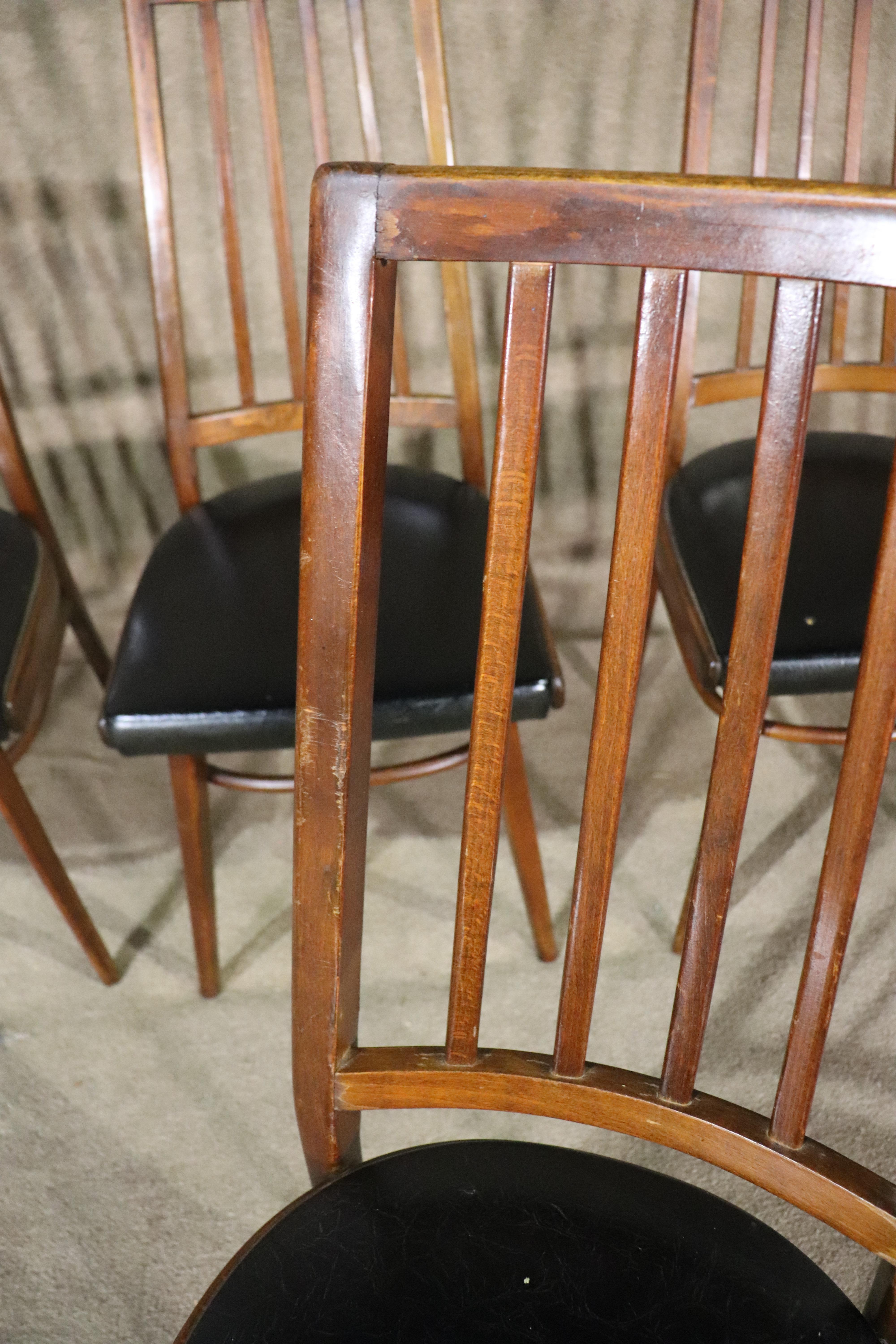 Walnut Stamped Mid-Century Dining Chairs For Sale