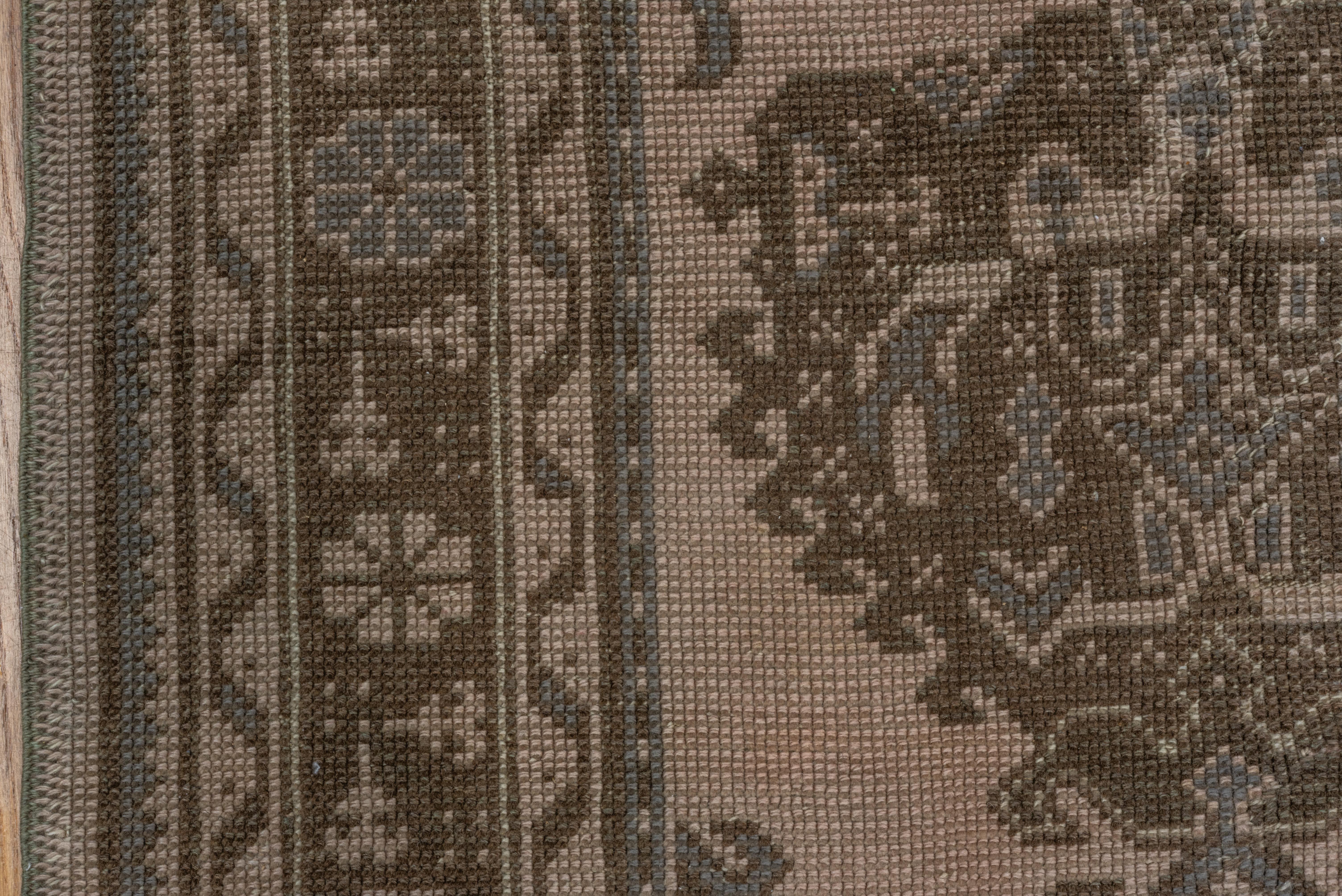 Wool Stamped Oushak in Browns For Sale