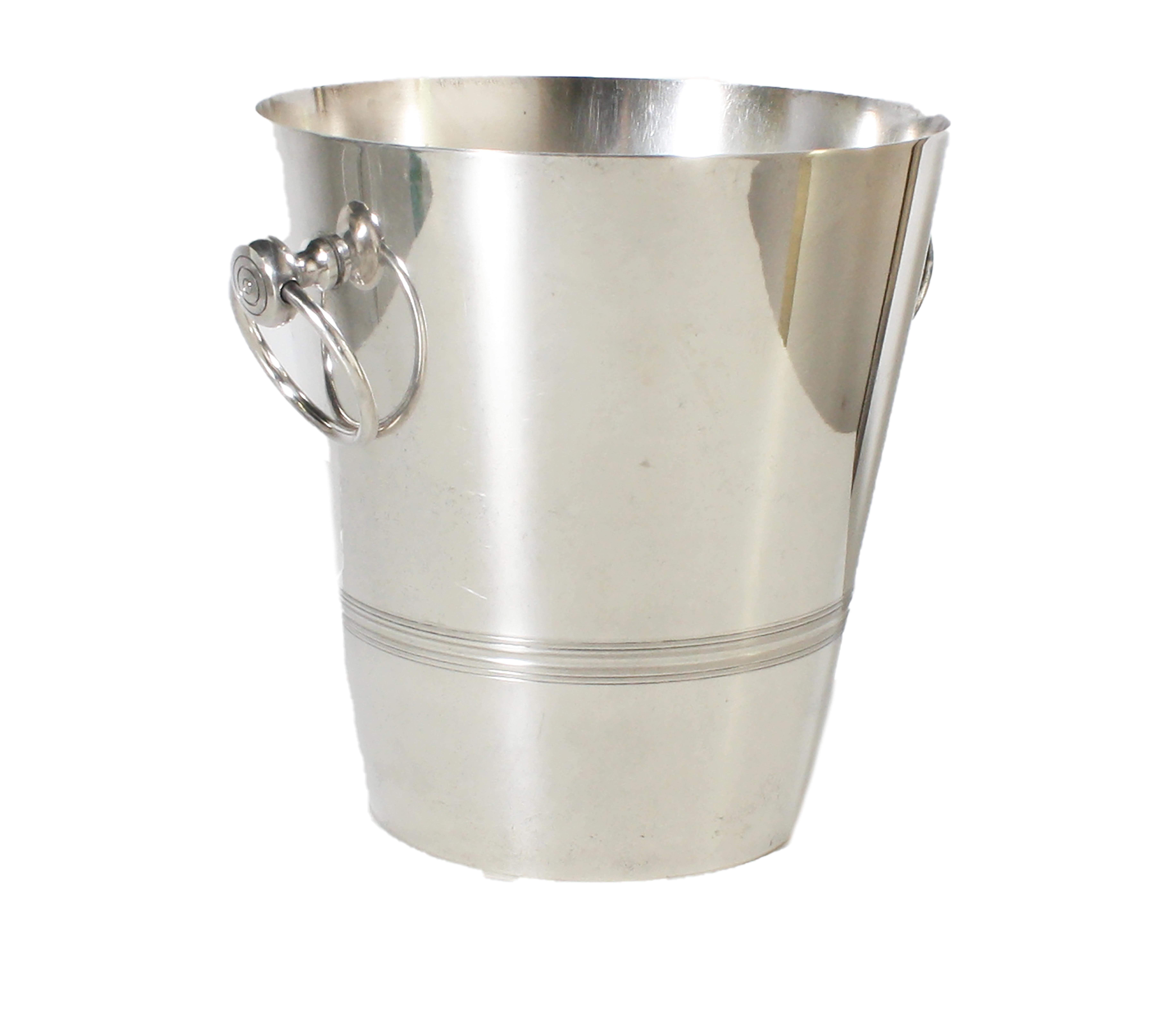 Stamped Silver Plated Ice Bucket, circa 1960 In Good Condition In Dallas, TX