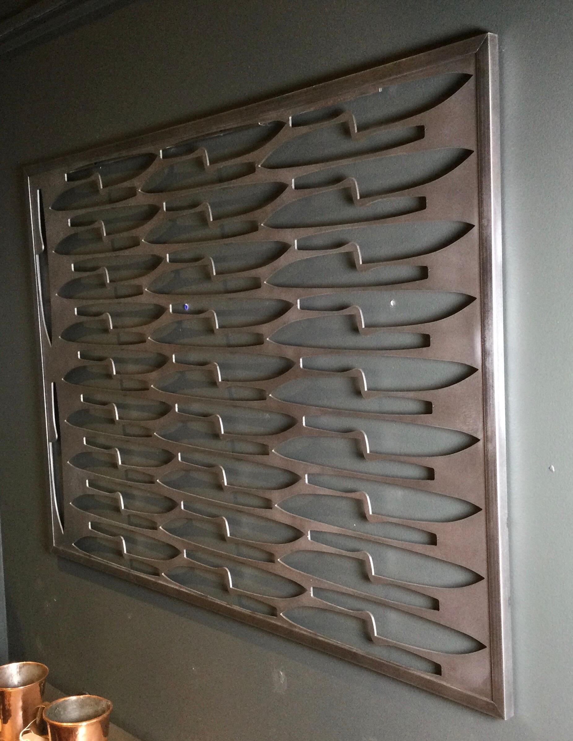 Stamped Steel Knife Sculptural Wall Art 1