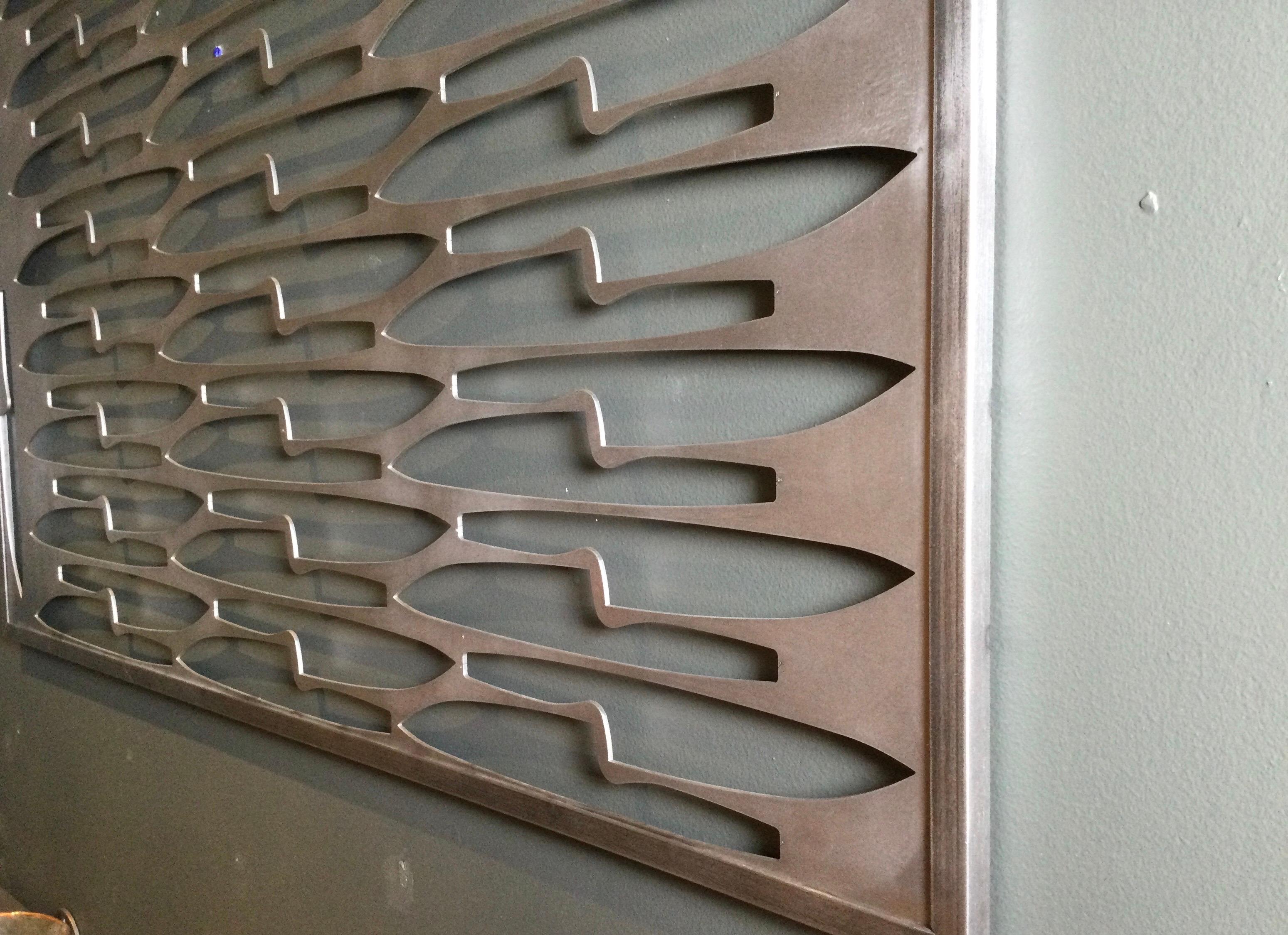 Stamped Steel Knife Sculptural Wall Art 2