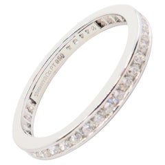 Stamped Tiffany & Co Platinum and Diamond Eternity Wedding Band. Classic