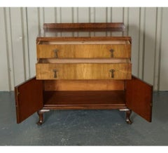 Stamped Waring & Gillow Ltd Walnut Chest of Drawers Sideboard, circa 1930s