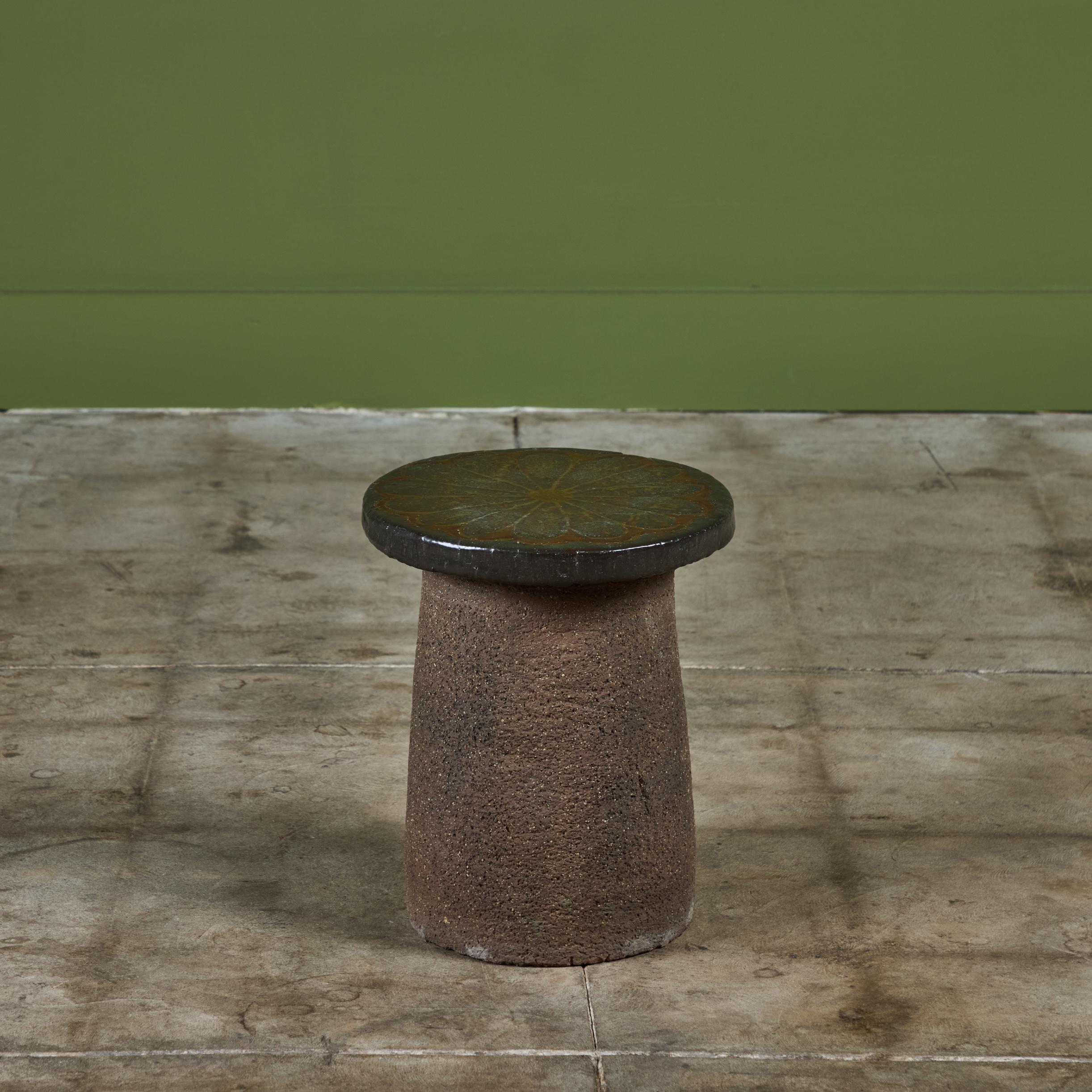 American Stan Bitters Ceramic Mushroom Stool or Side Table