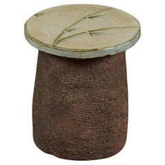 Vintage Stan Bitters Ceramic Mushroom Stool or Side Table with Adolf Odorfer Glaze