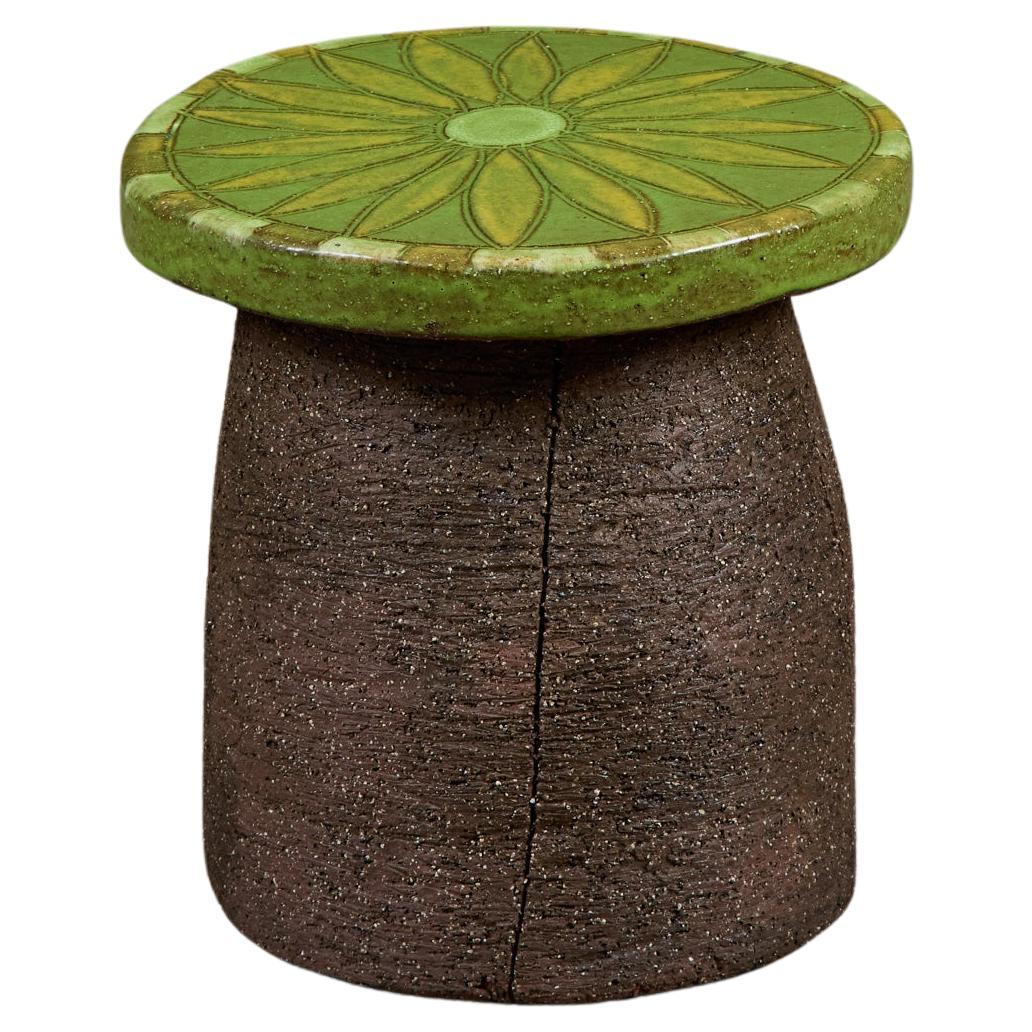 Stan Bitters Ceramic Mushroom Stool / Side Table For Sale