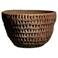 Stan Bitters Early and Large Stoneware Thumb Pot, 1970