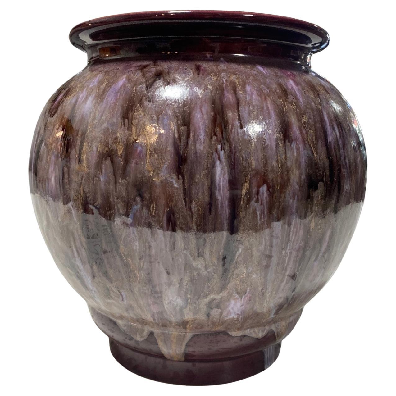 Grand vase à planter en poterie californienne moderne du milieu du siècle signé par Stan Bitters
