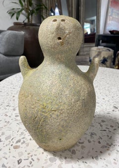 Stan Bitters, signierte große Haniwa-Skulptur aus Keramik, Mid-Century Modern