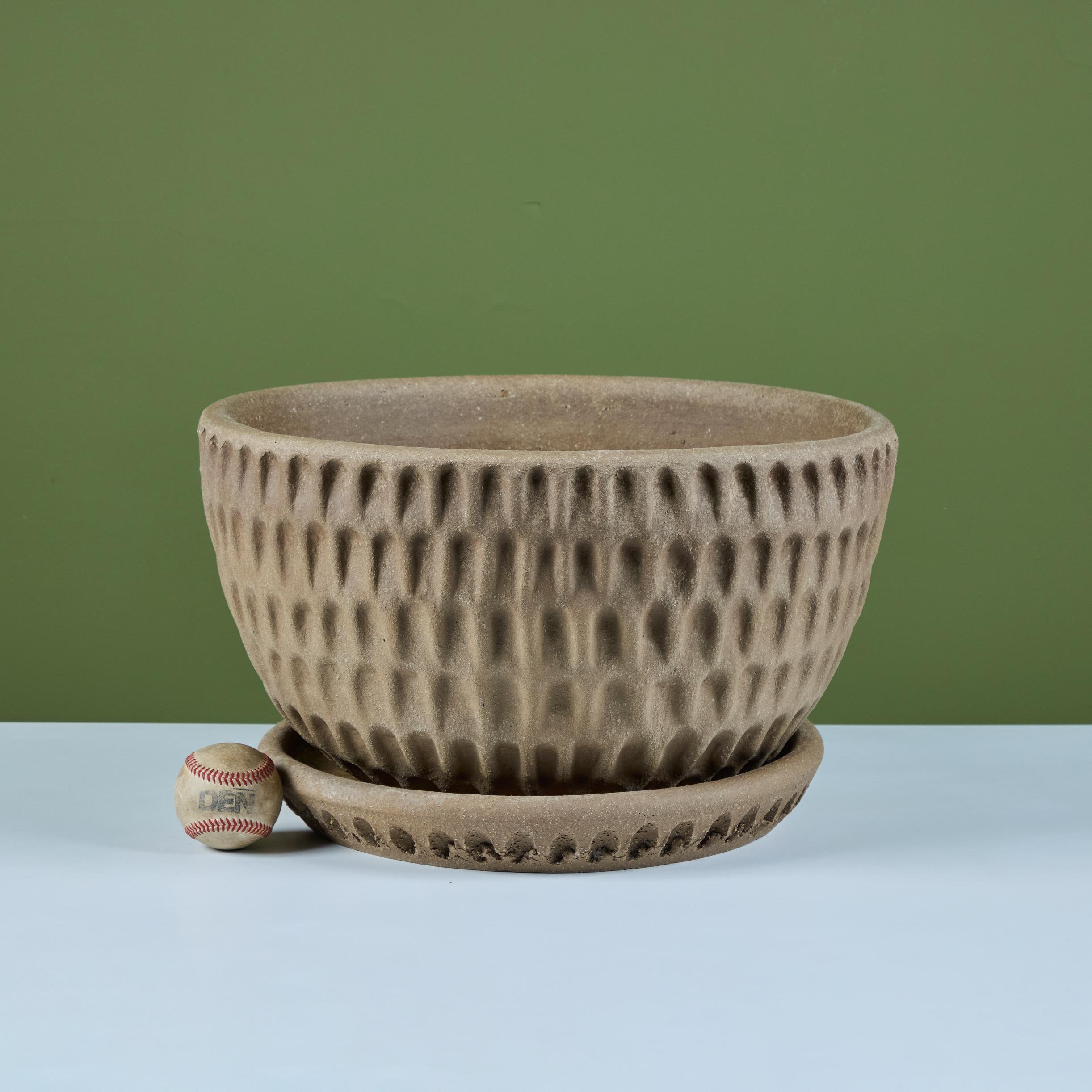 Mid-Century Modern Stan Bitters Thumbprint Planter for Hans Sumpf For Sale