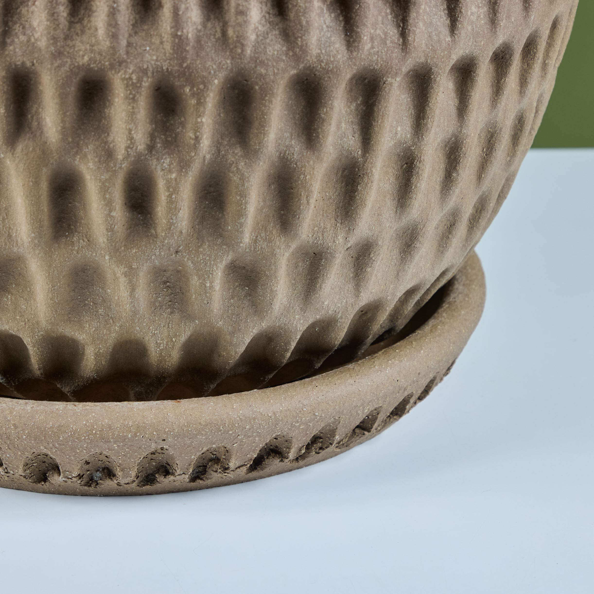 Late 20th Century Stan Bitters Thumbprint Planter for Hans Sumpf For Sale