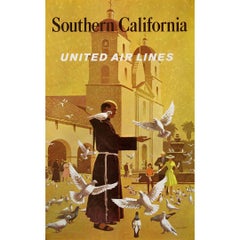 Circa 1950 United Air Lines poster Stan Galli – Southern California